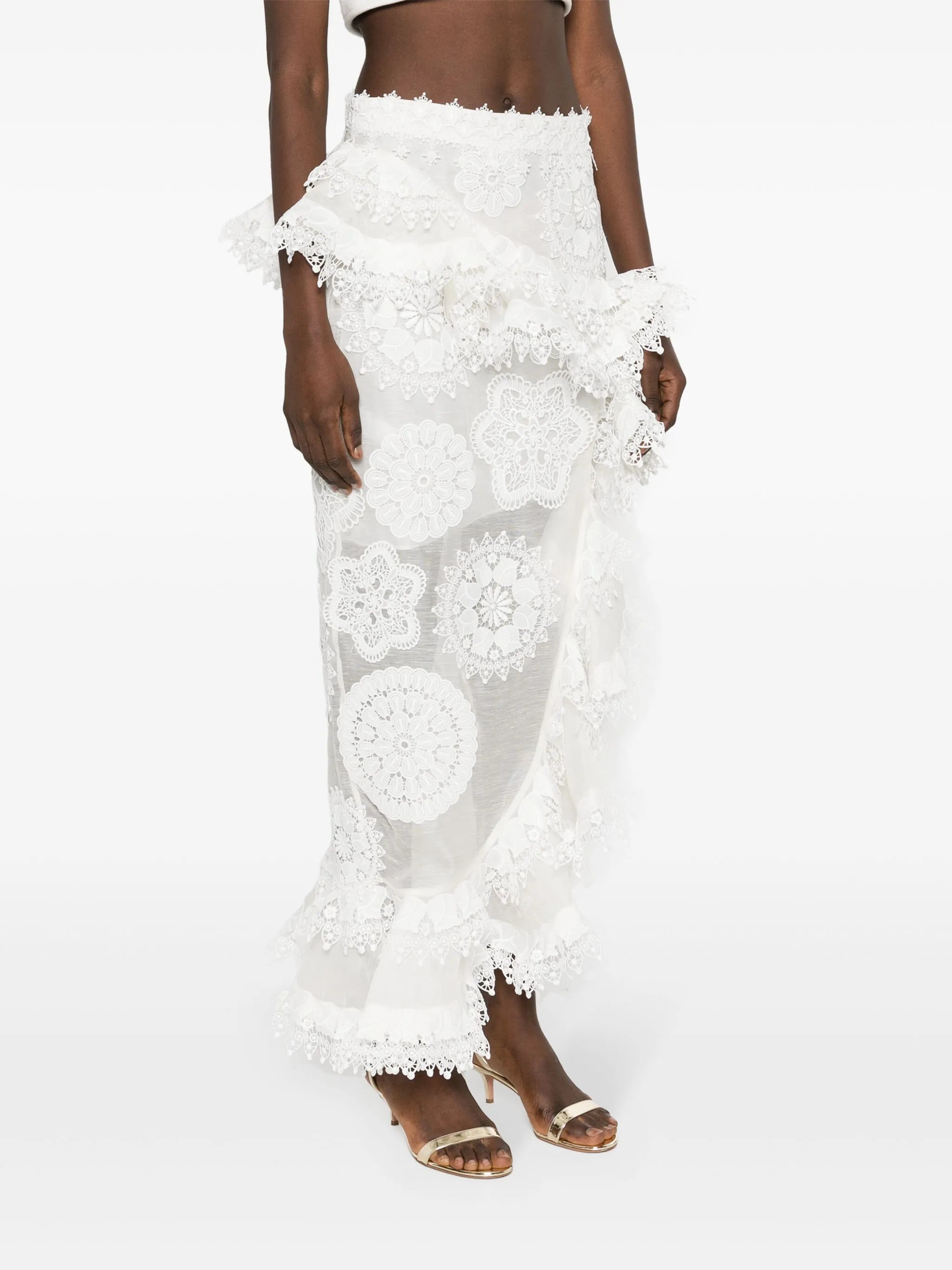 Matchmaker Doily midi skirt