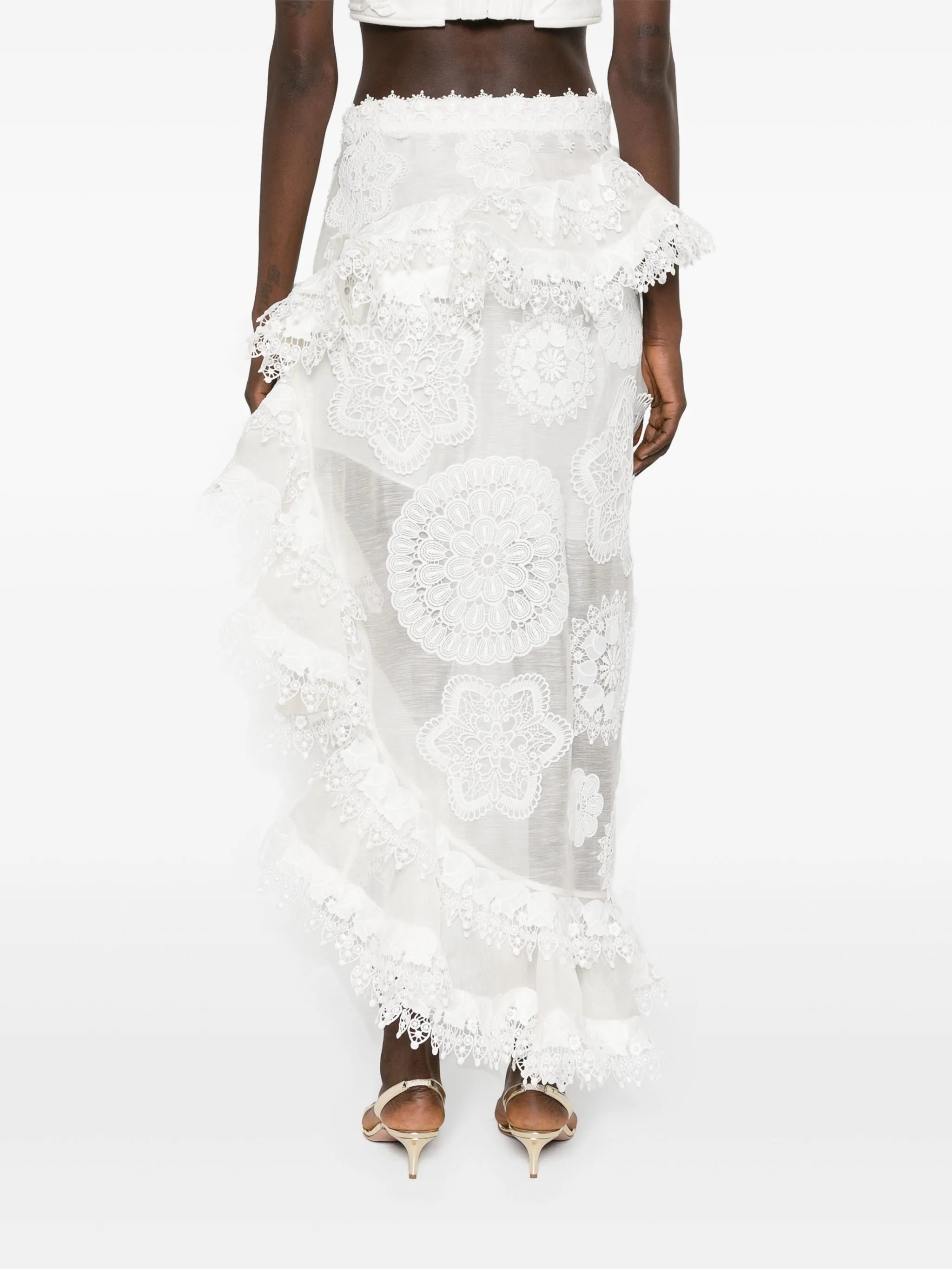 Matchmaker Doily midi skirt