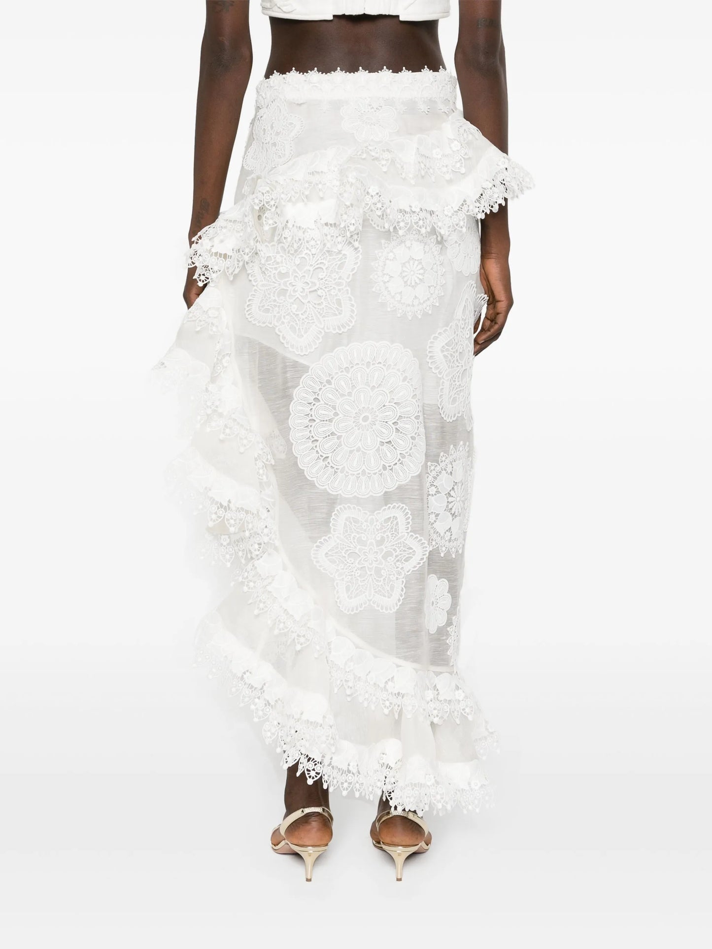 Matchmaker Doily midi skirt