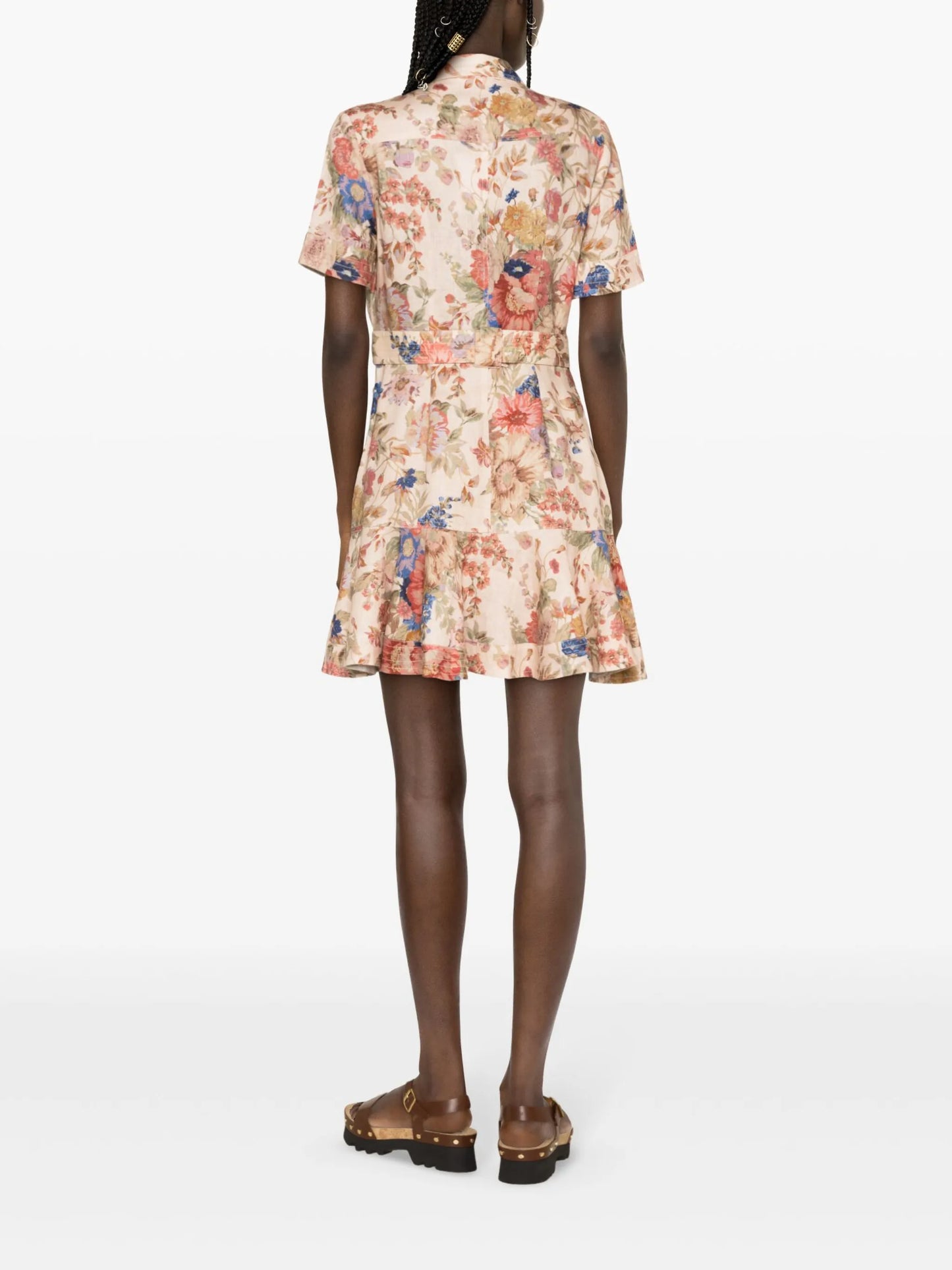 August floral-print shirtdress