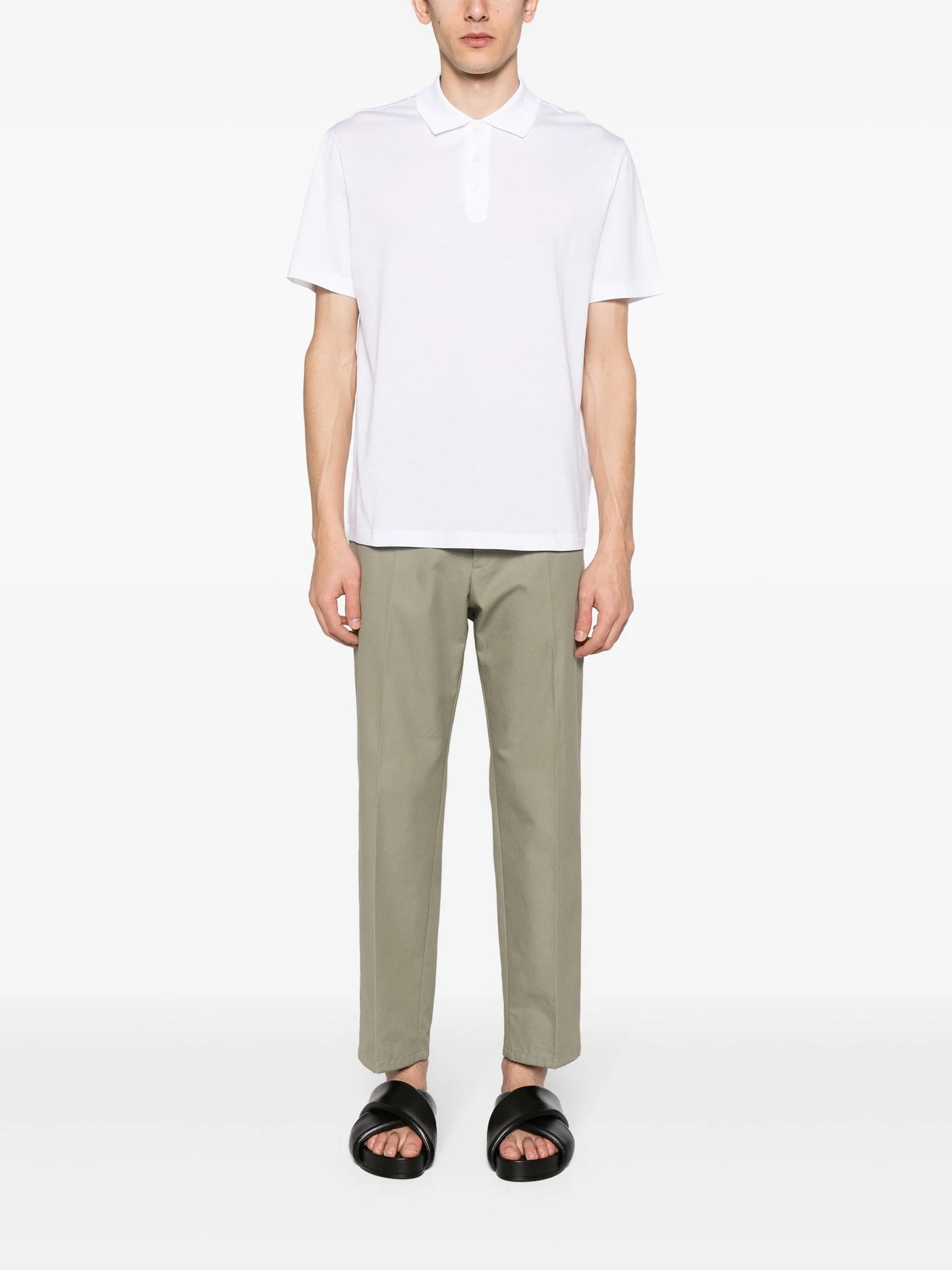short-sleeve cotton polo shirt