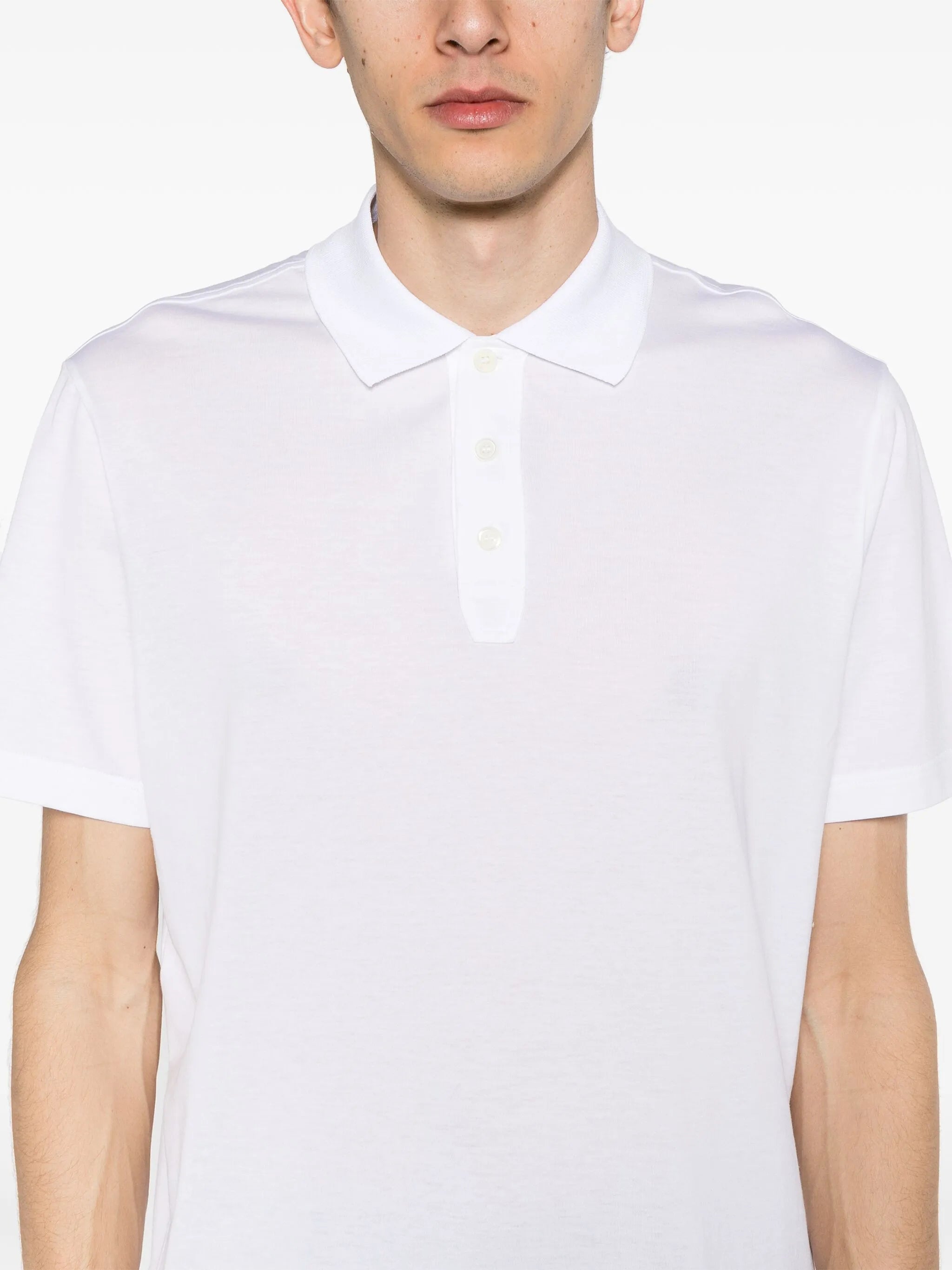 short-sleeve cotton polo shirt