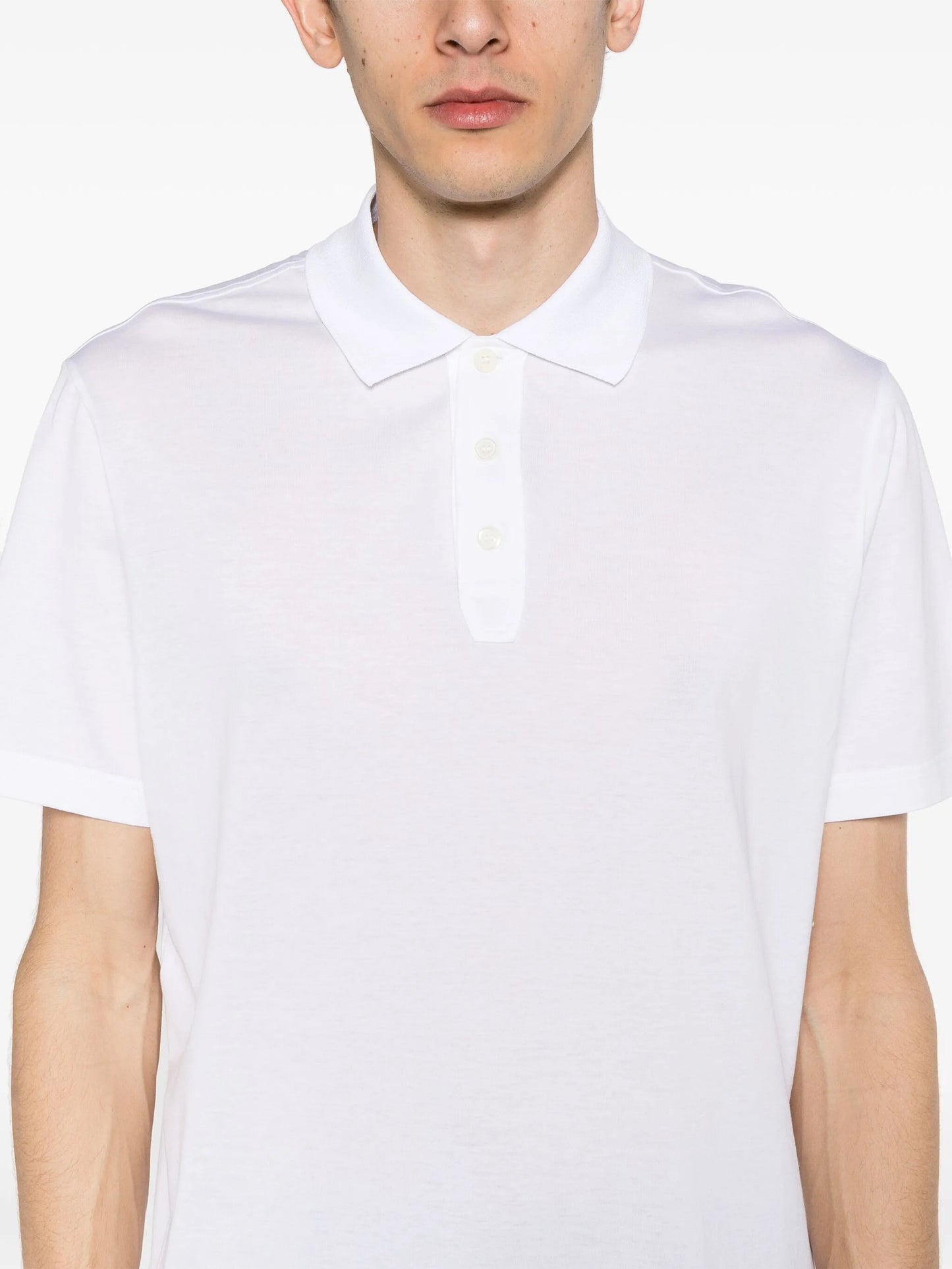 short-sleeve cotton polo shirt