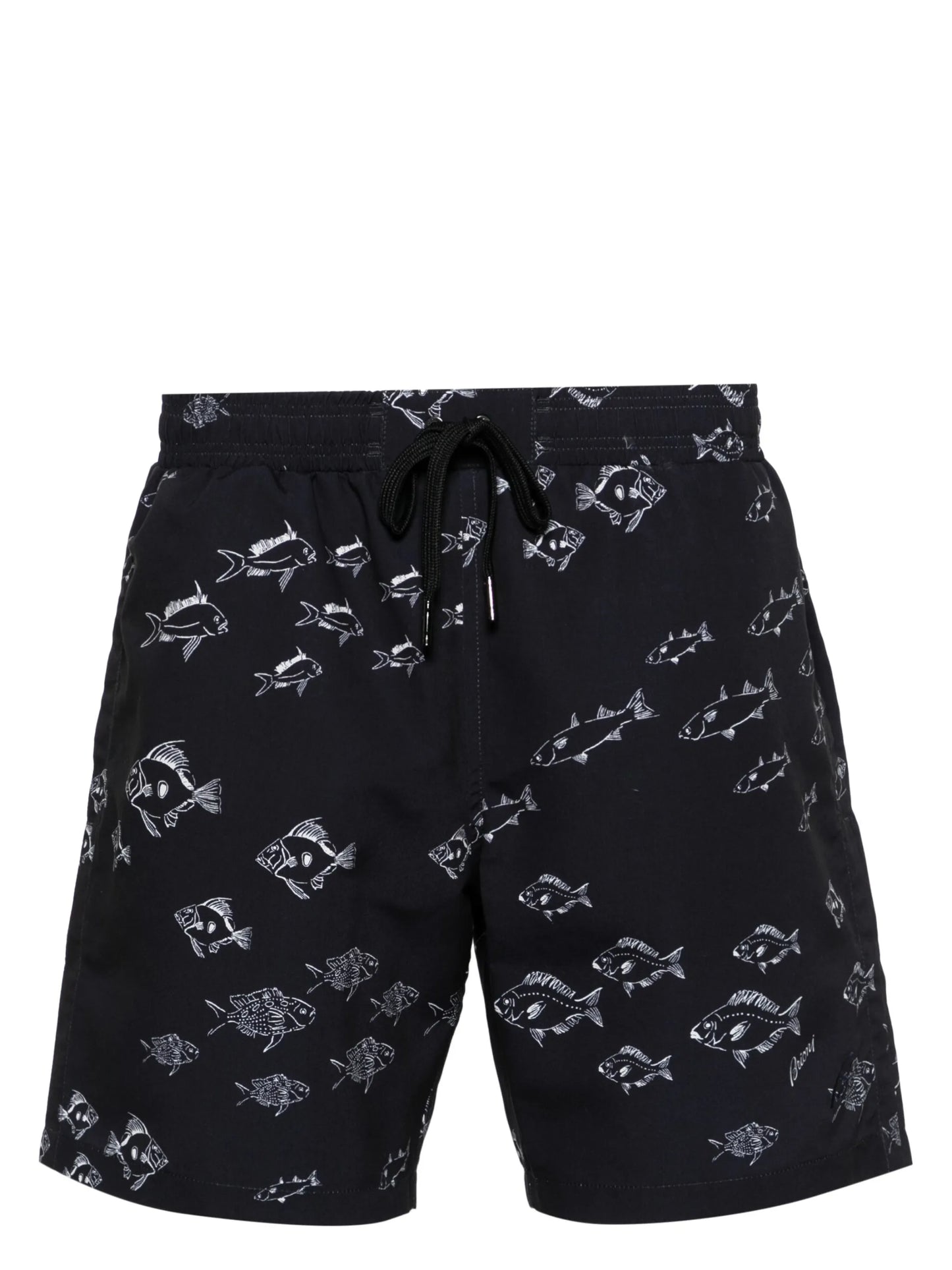 fish-print swim shorts
