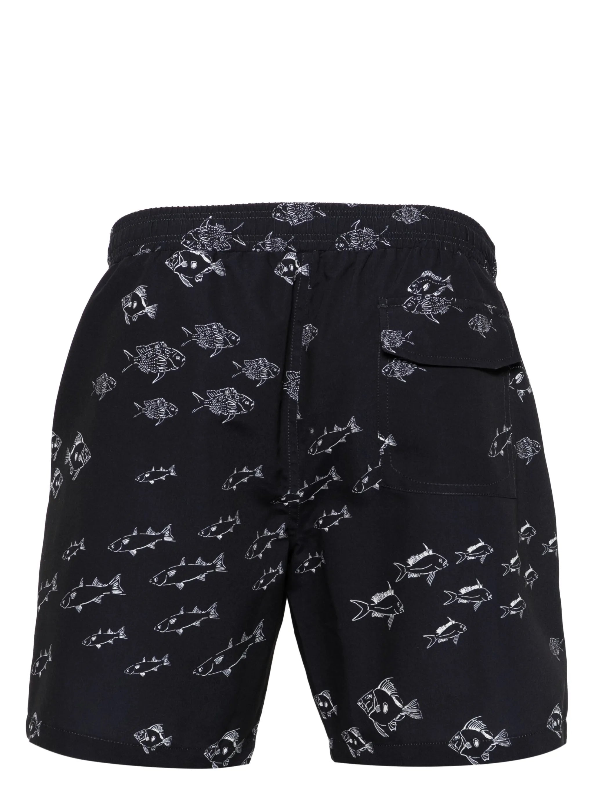 fish-print swim shorts