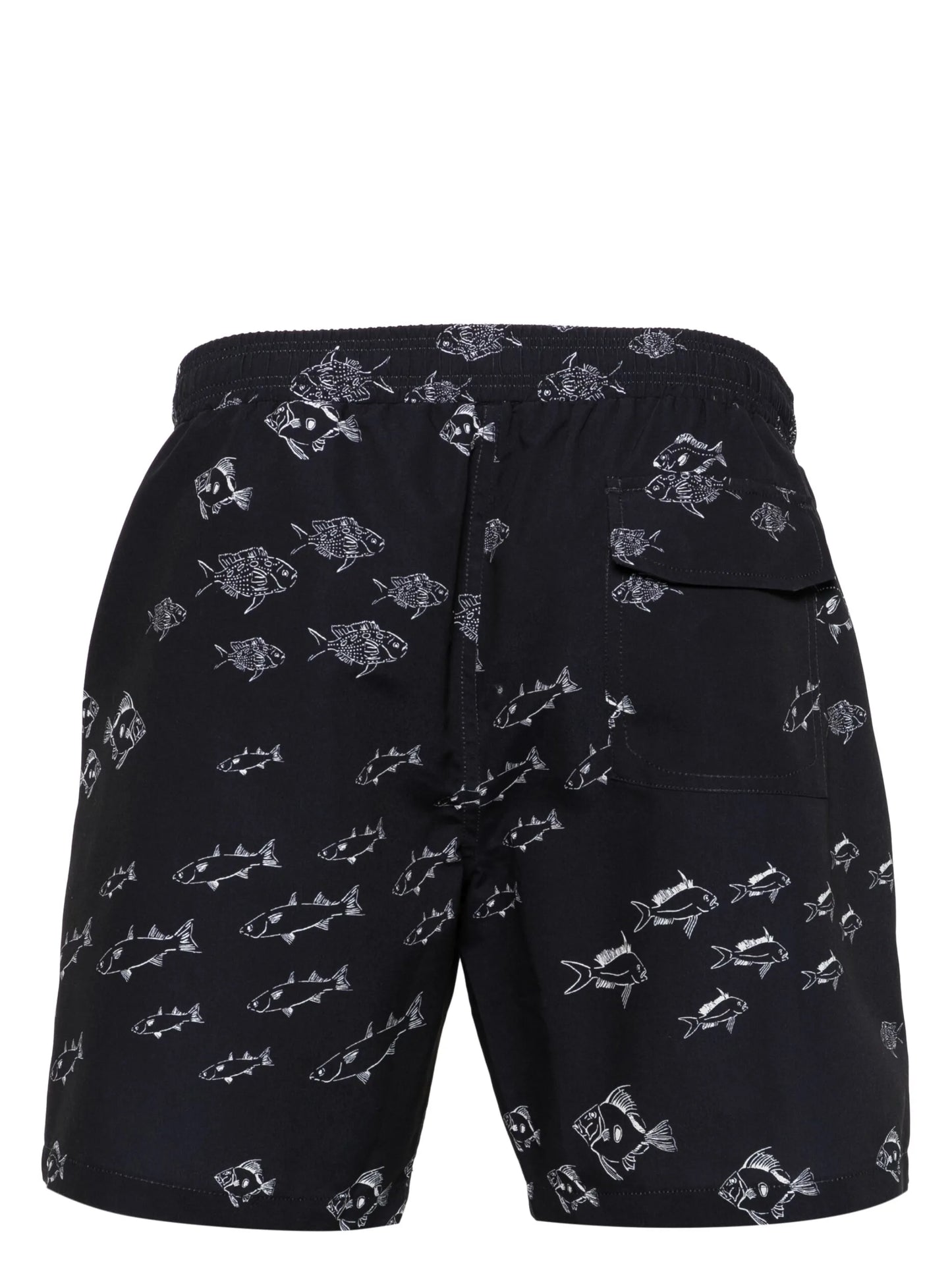 fish-print swim shorts