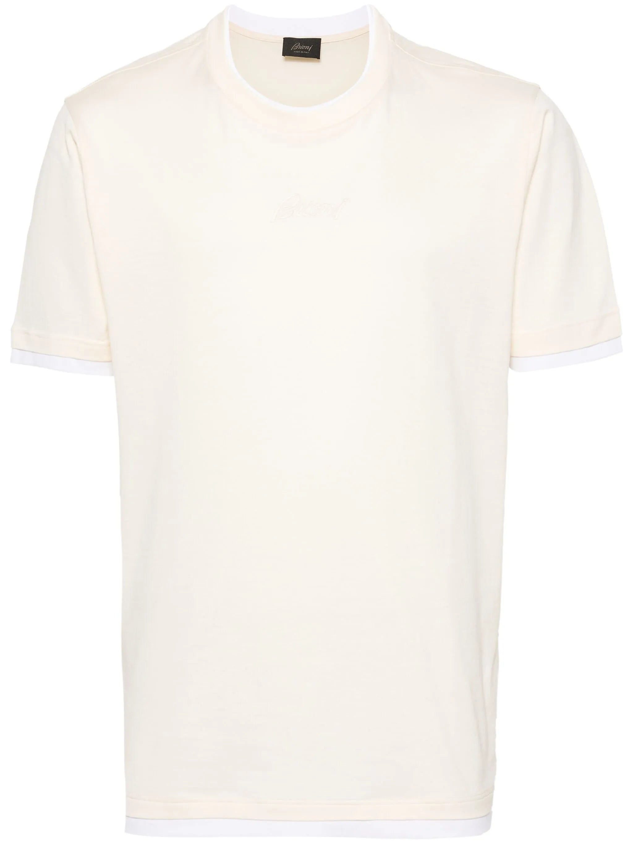 logo-embroidered layered t-shirt