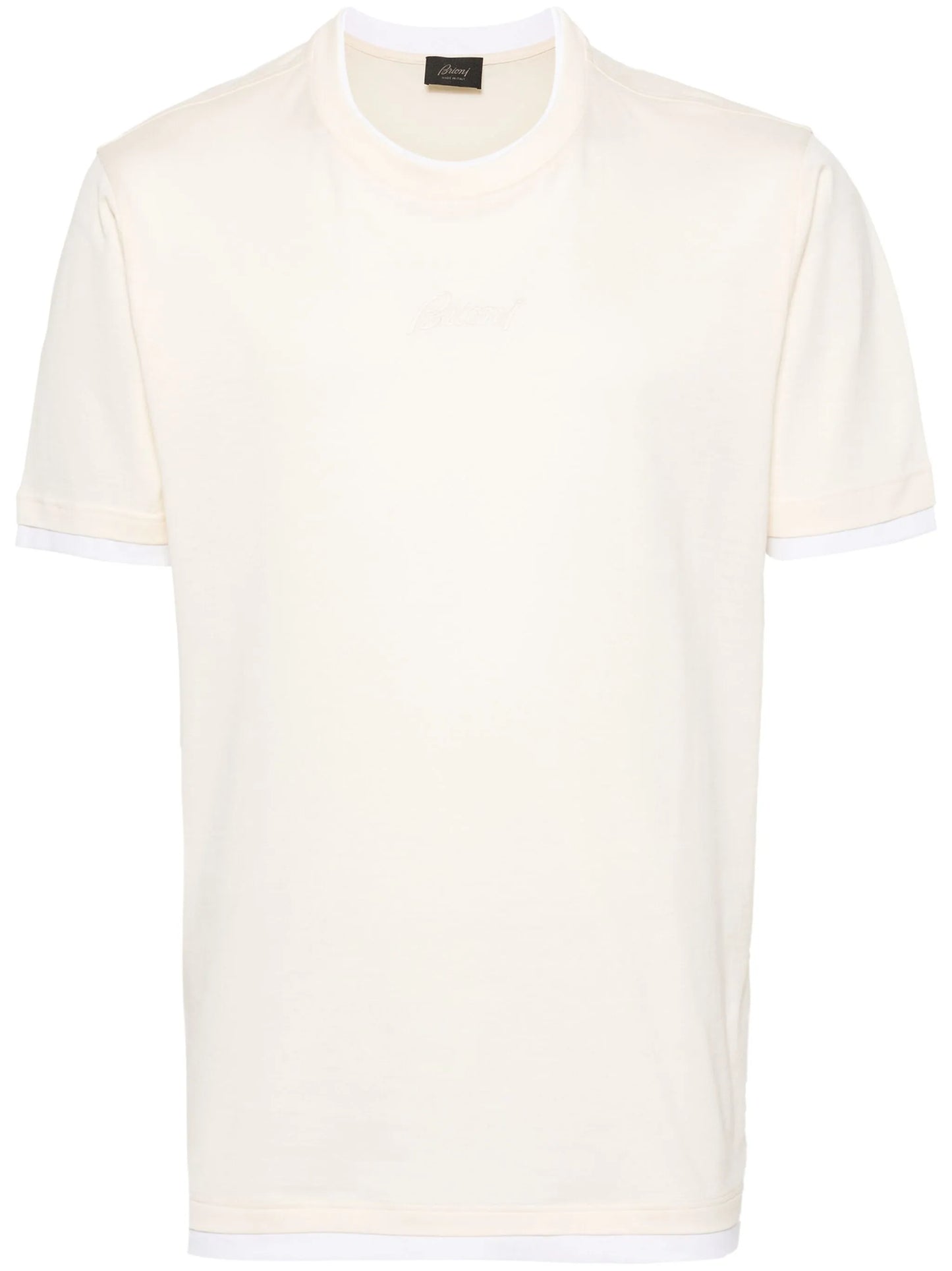 logo-embroidered layered t-shirt