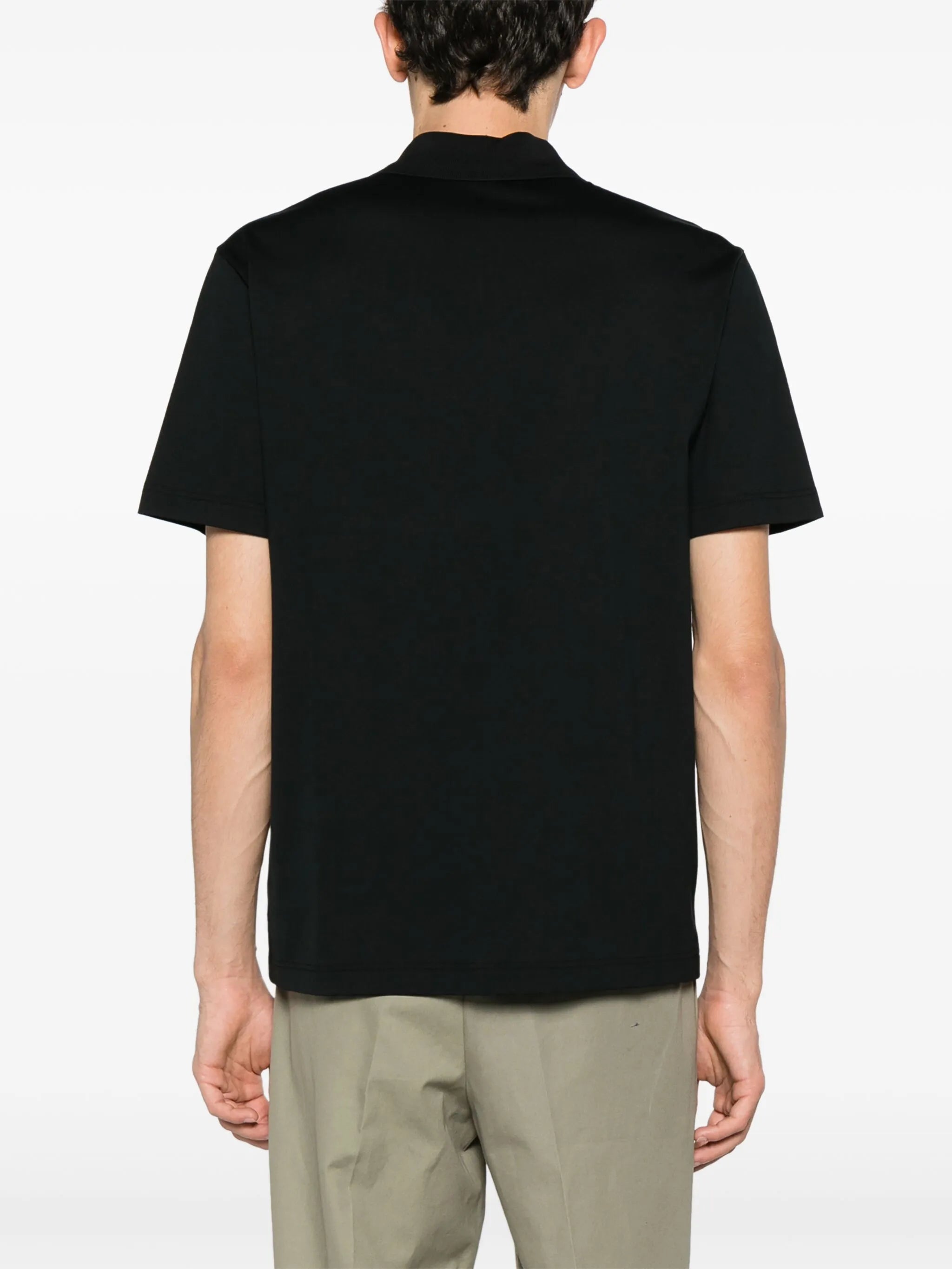 short-sleeve cotton polo shirt