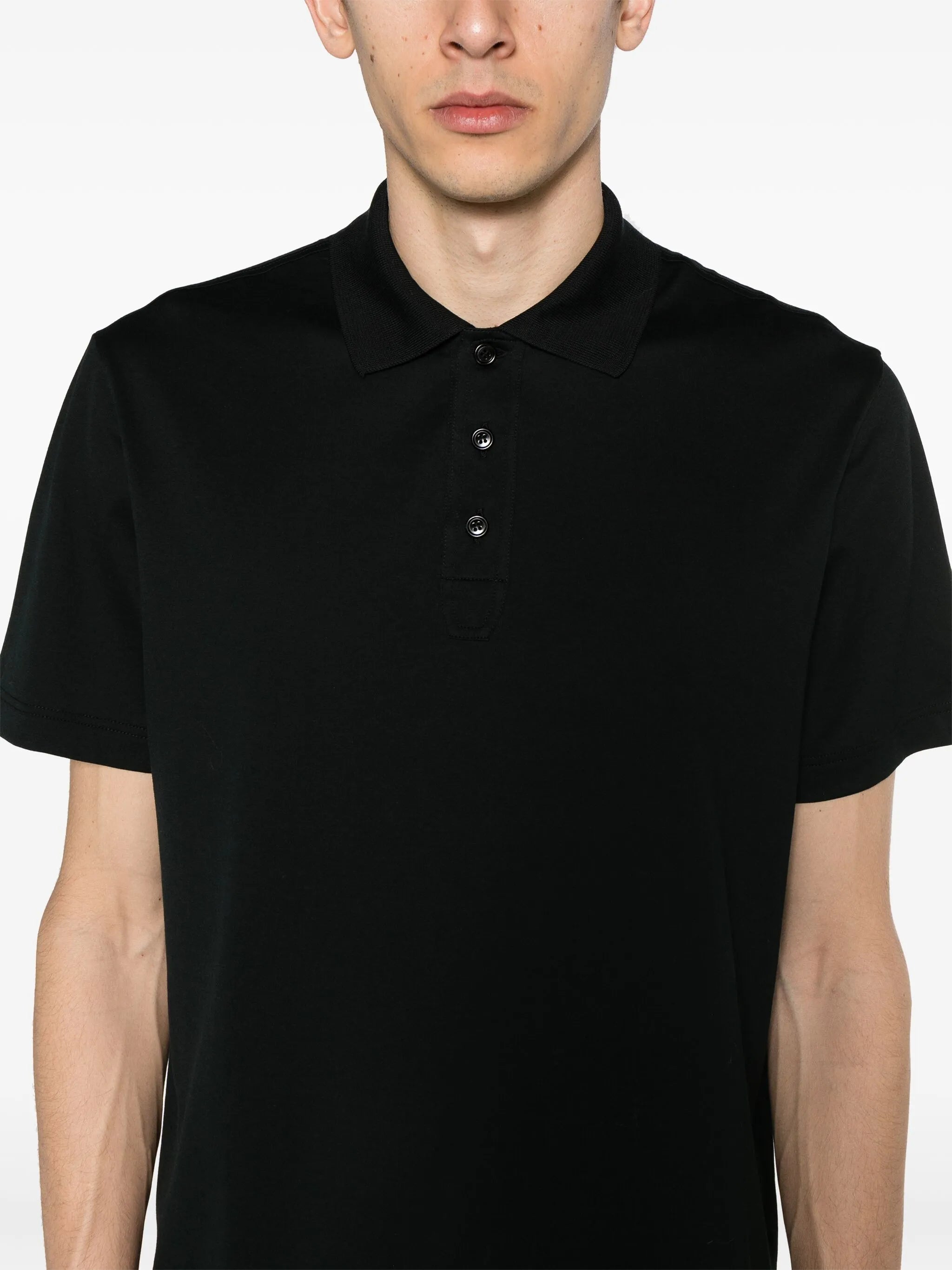 short-sleeve cotton polo shirt