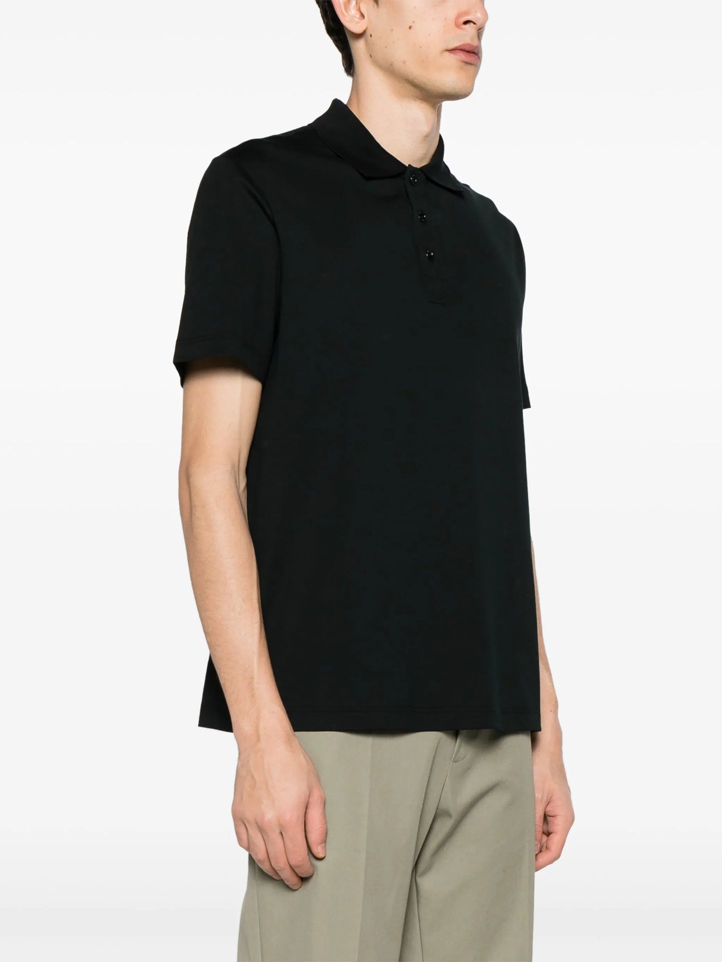 short-sleeve cotton polo shirt