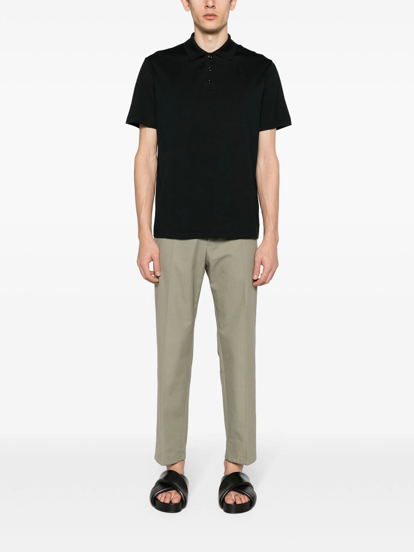 short-sleeve cotton polo shirt