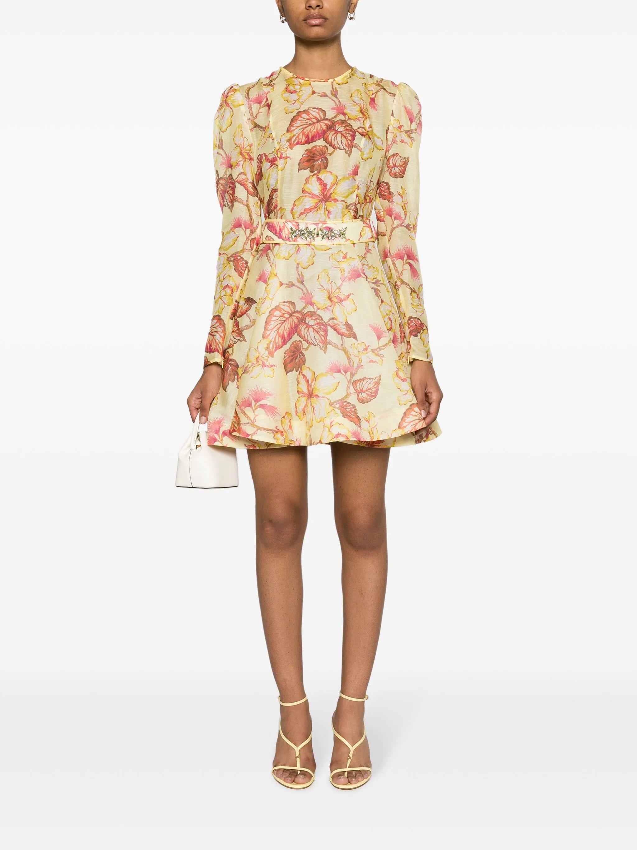 Hibiscus floral-print minidress