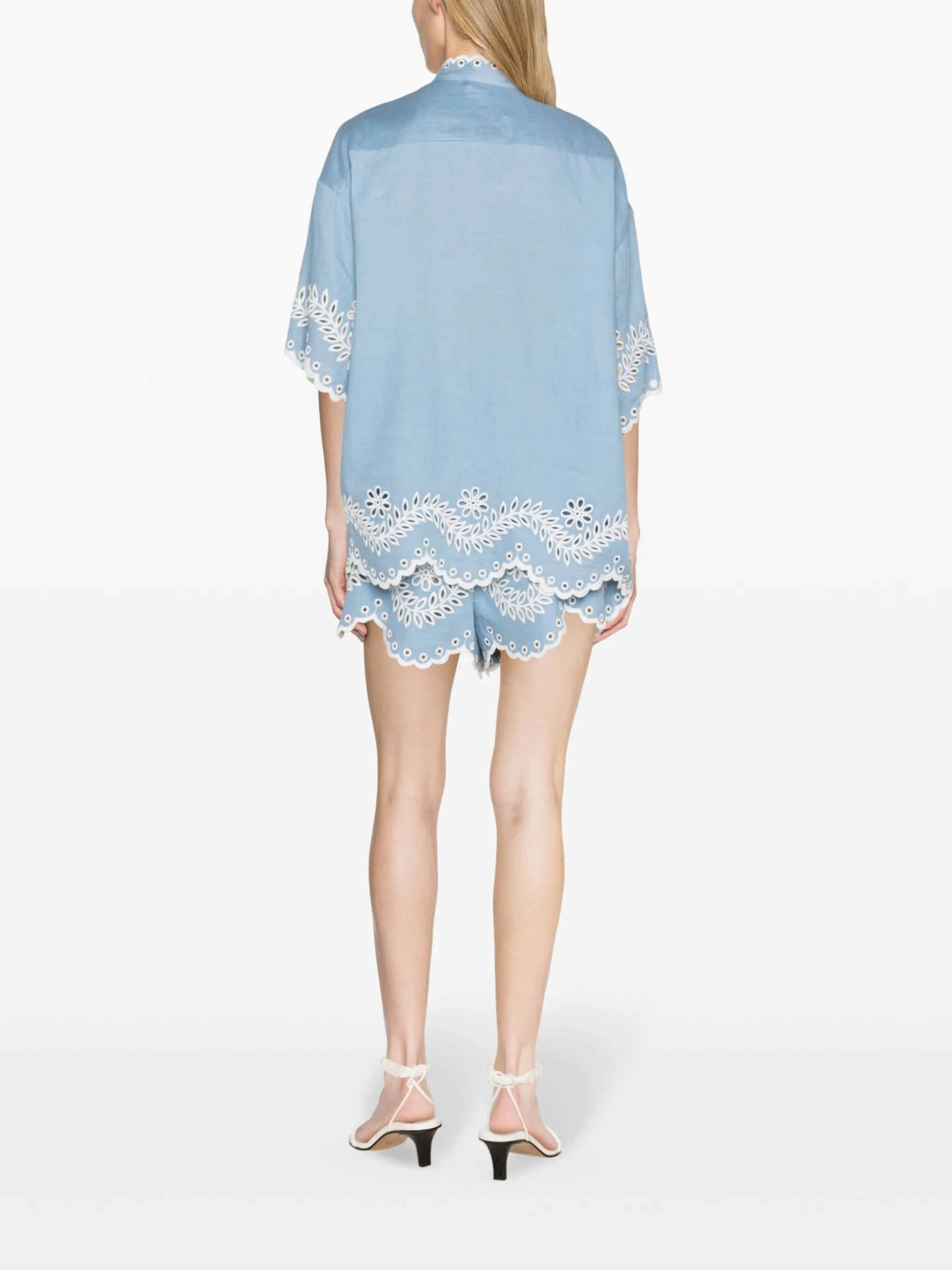 Junie embroidered linen shirt
