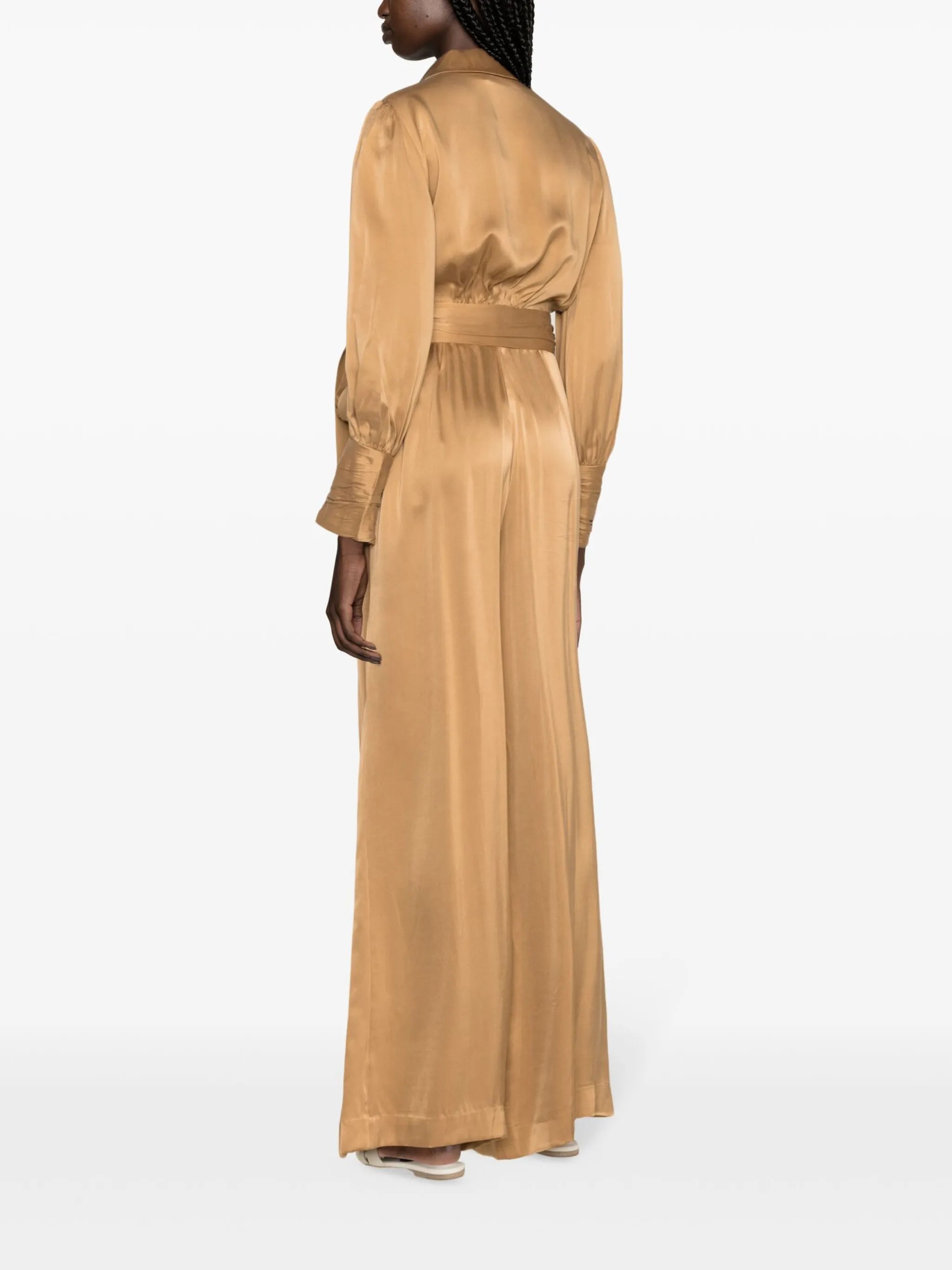 cropped silk wrap blouse