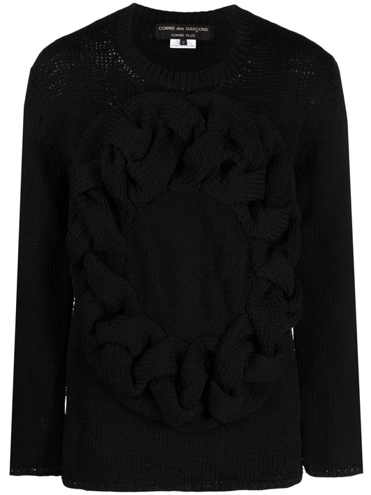 cable-knit jumper