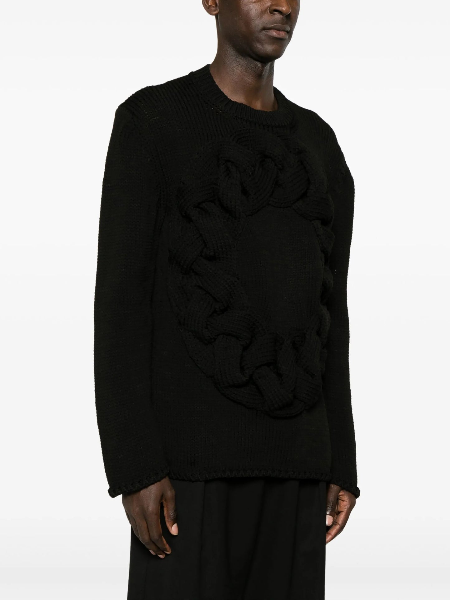 cable-knit jumper