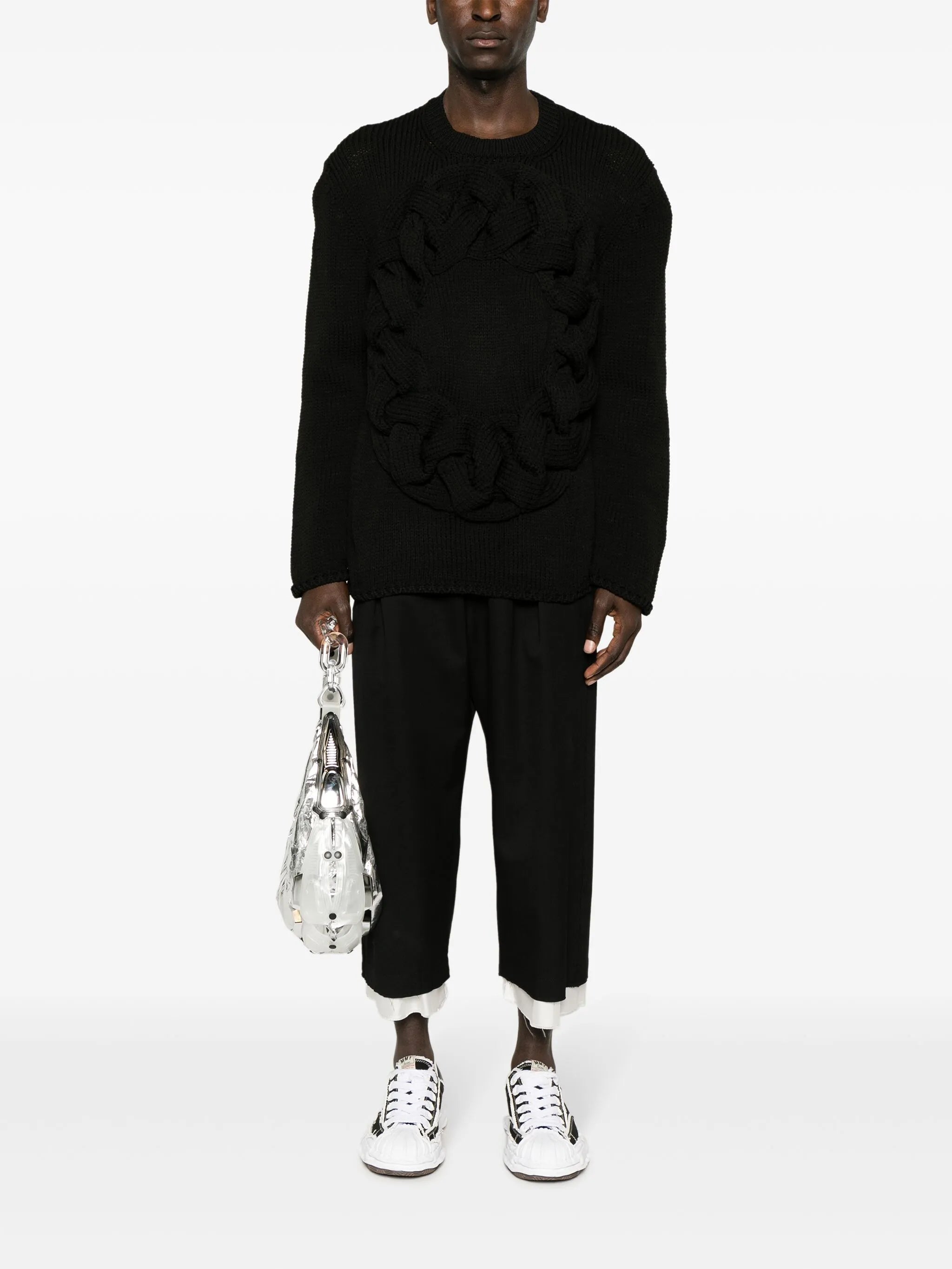 cable-knit jumper