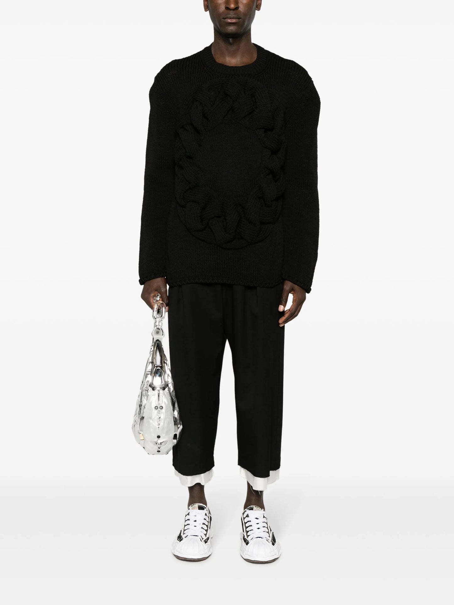 cable-knit jumper