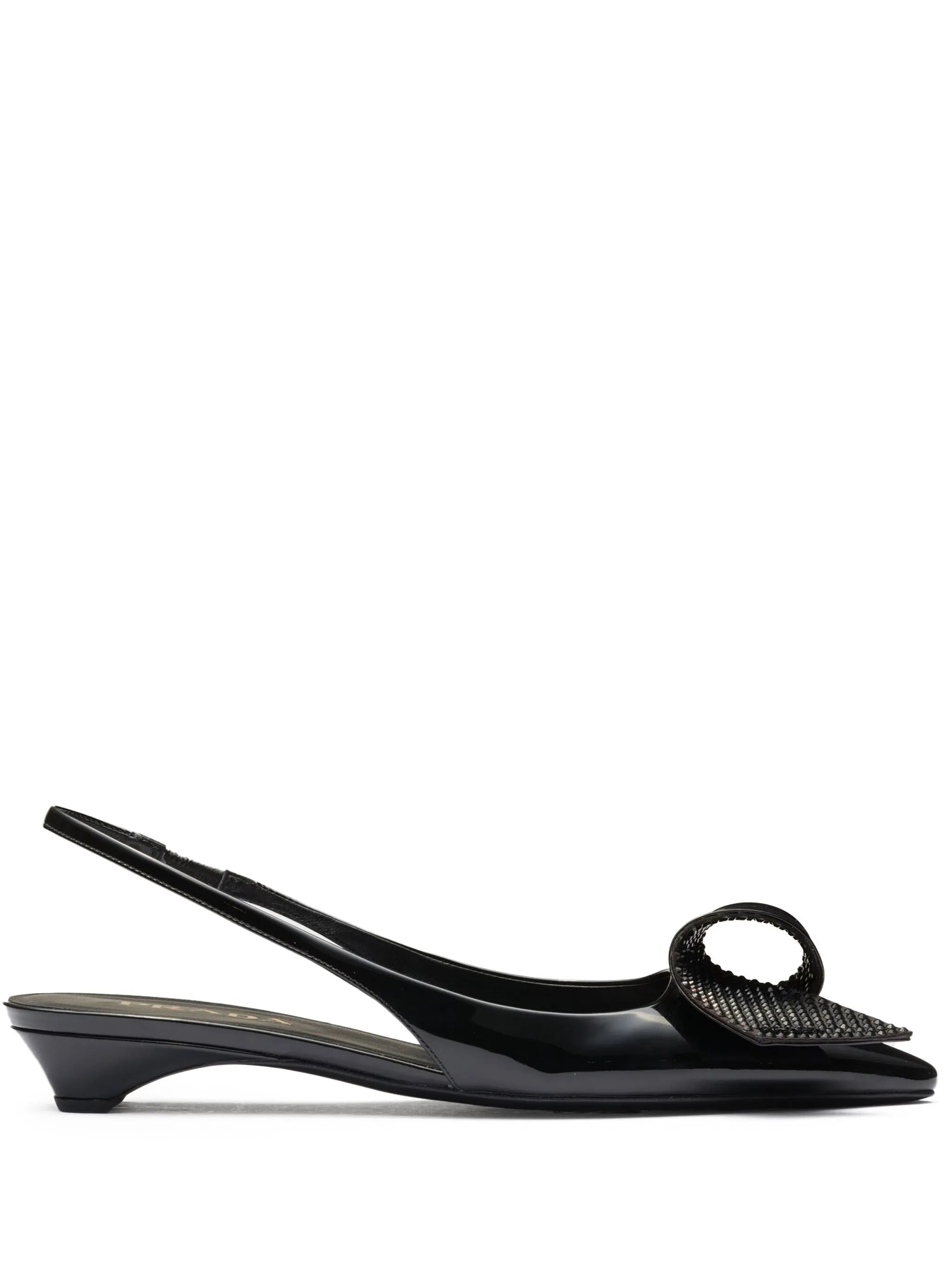 25mm appliqué-detail leather pumps