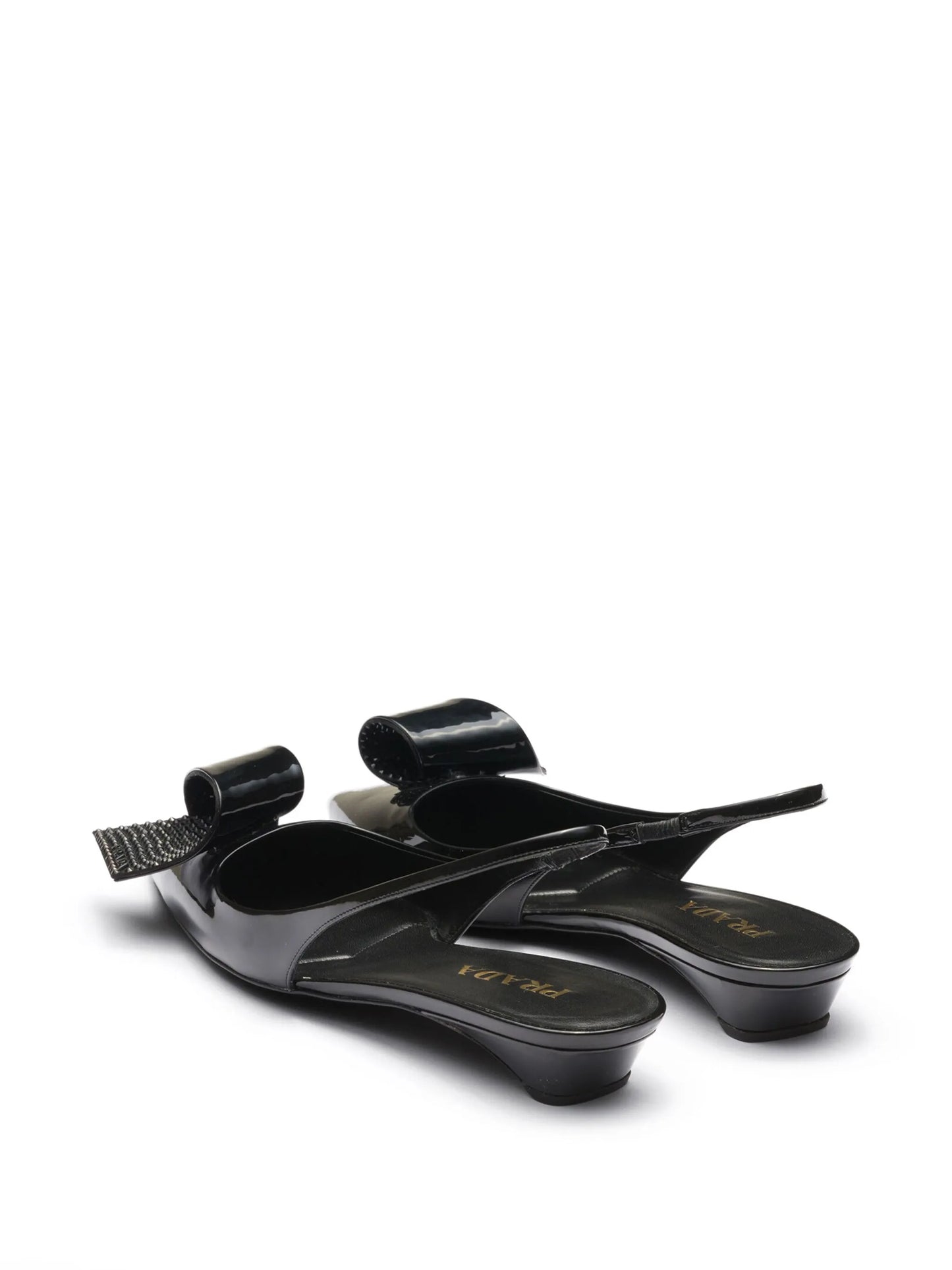 25mm appliqué-detail leather pumps