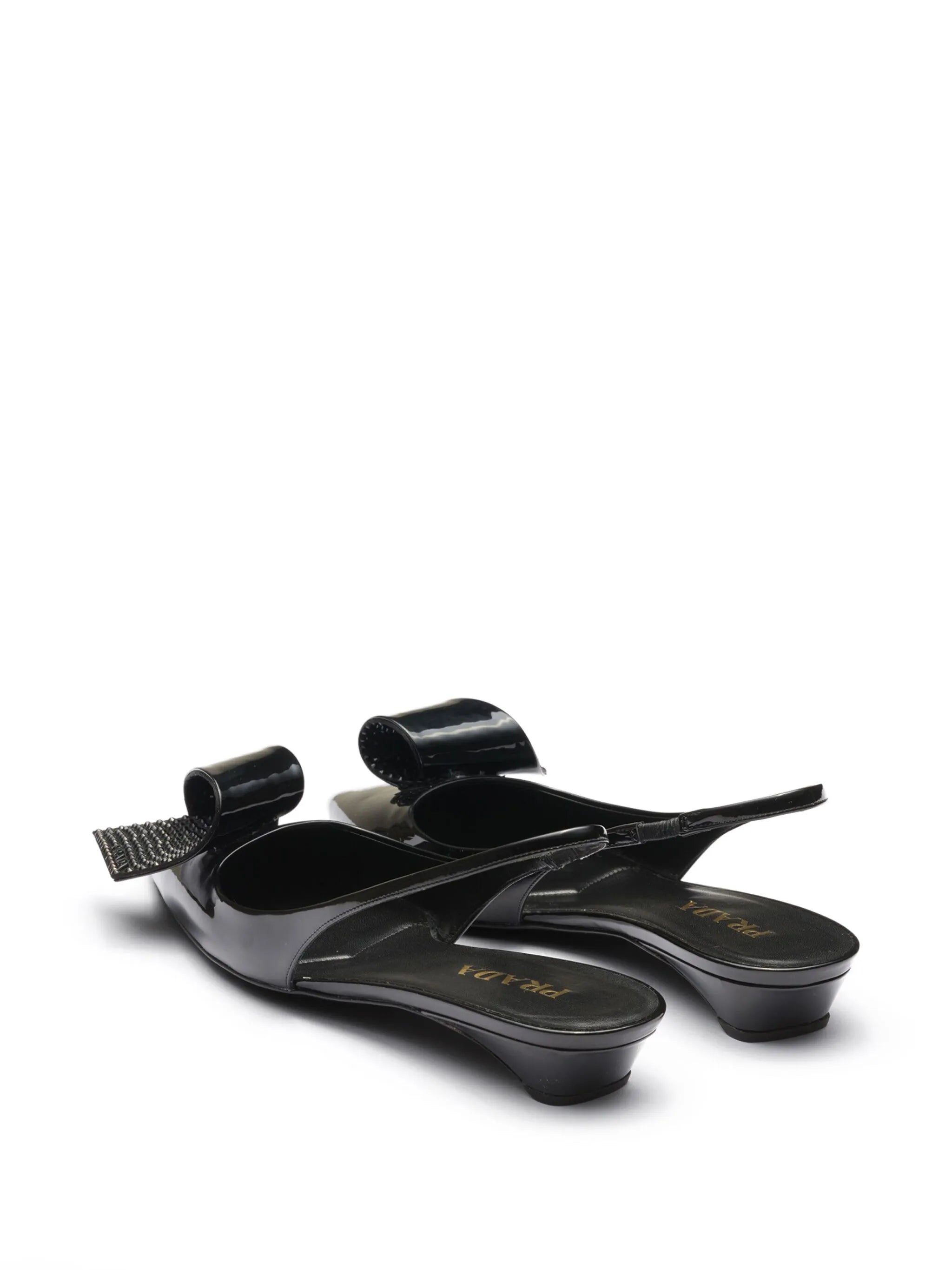 25mm appliqué-detail leather pumps