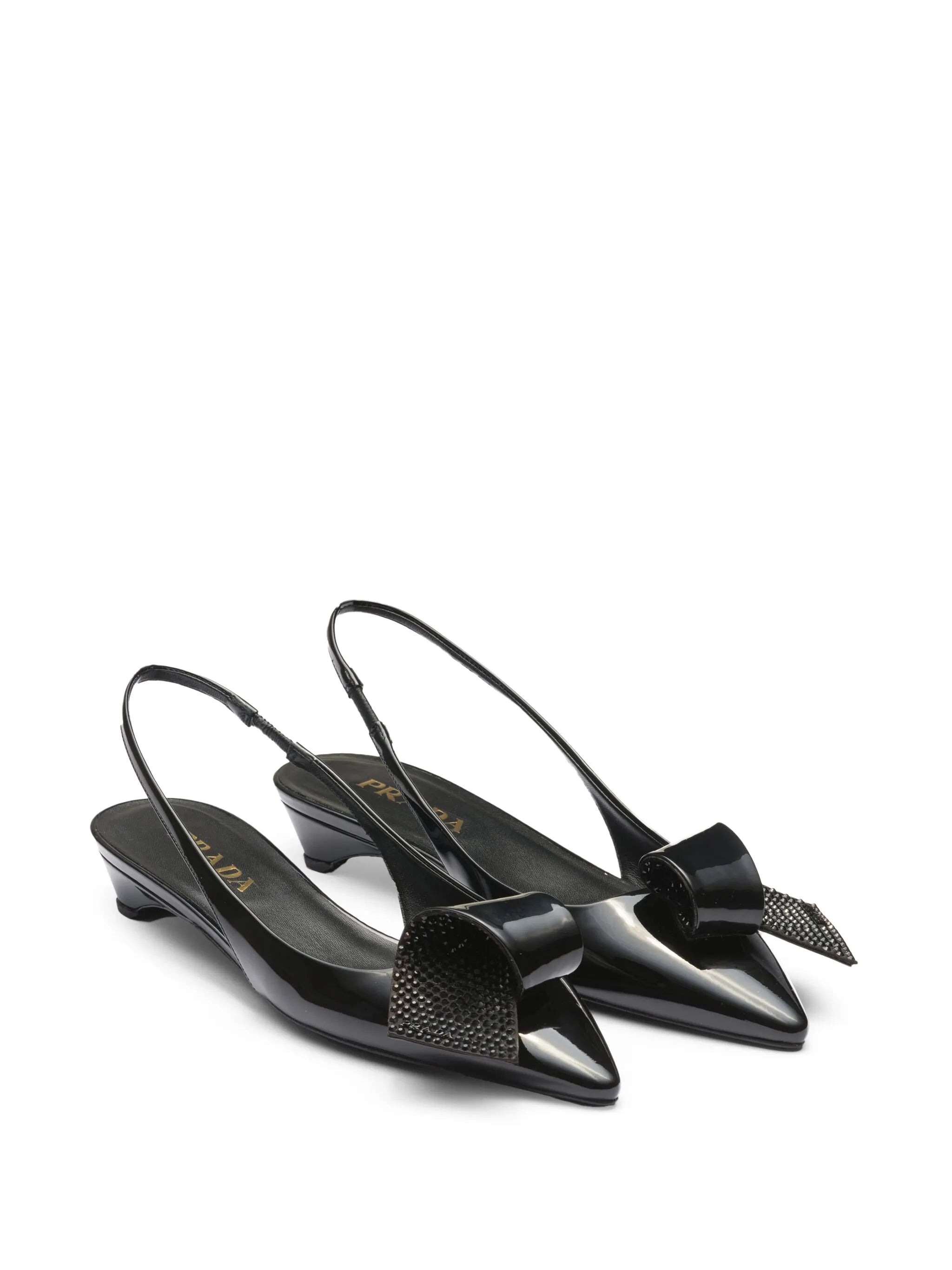 25mm appliqué-detail leather pumps