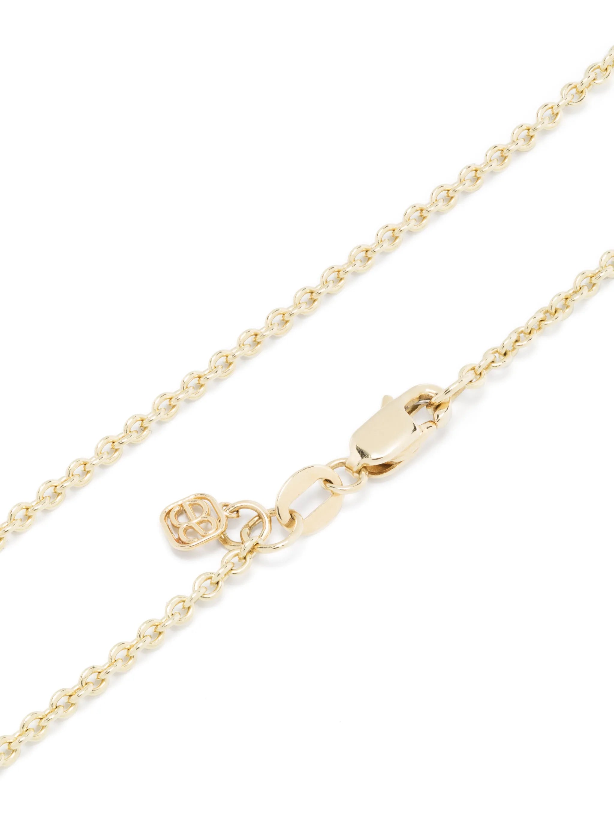gold & diamond channel set baguette cross charm