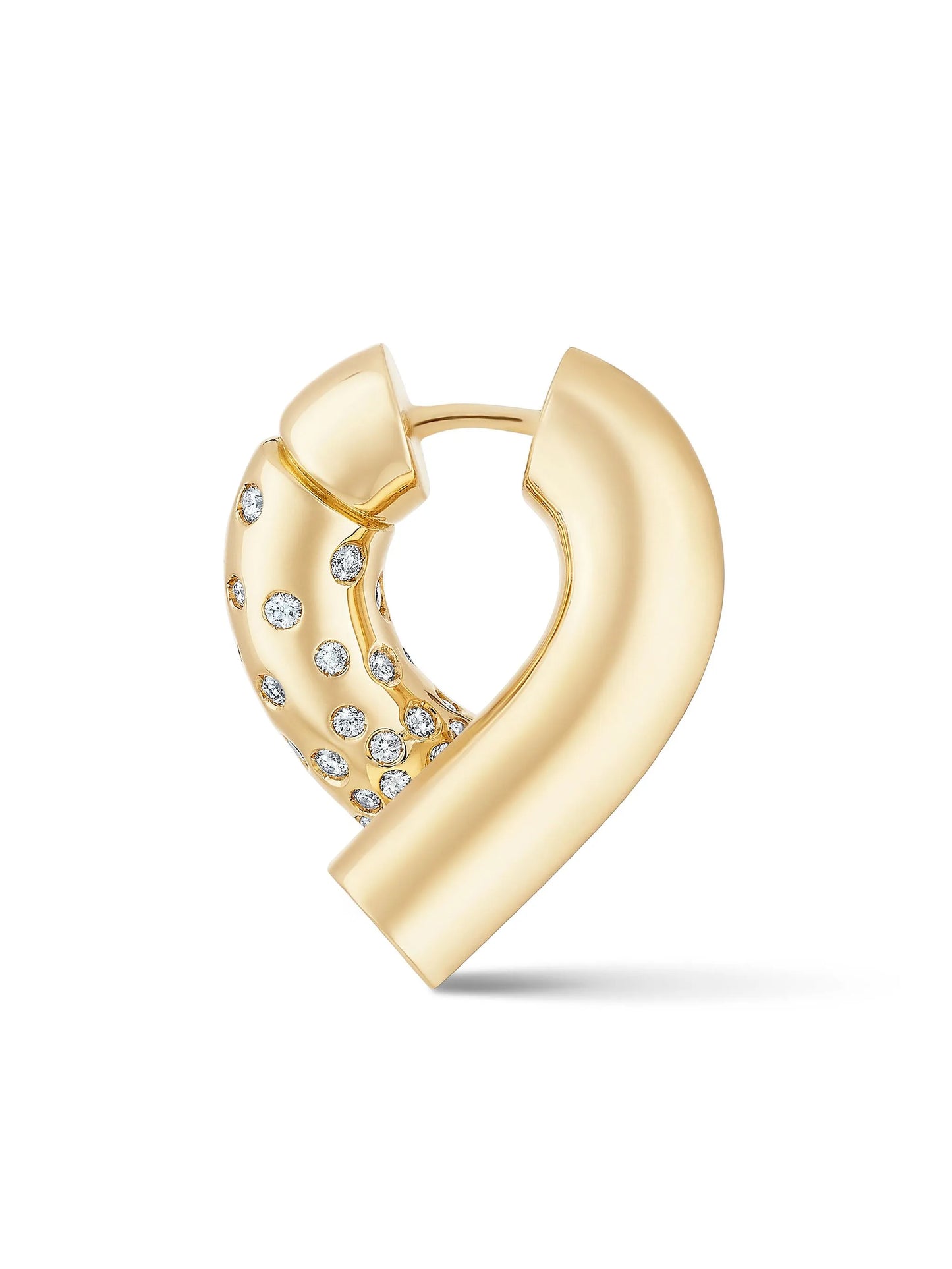 18kt yellow gold Oera diamond hoop earrings