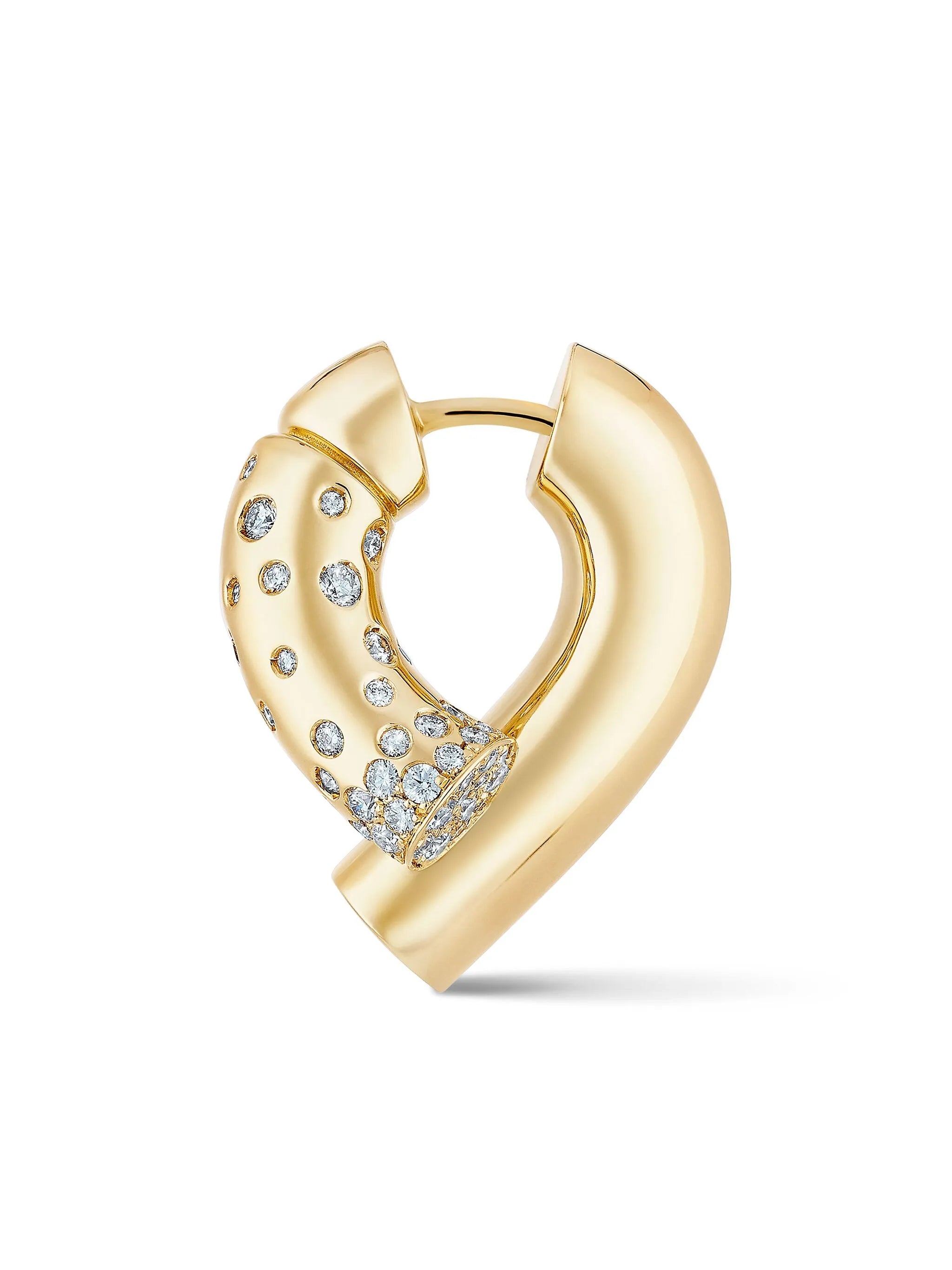 18kt yellow gold Oera diamond hoop earrings