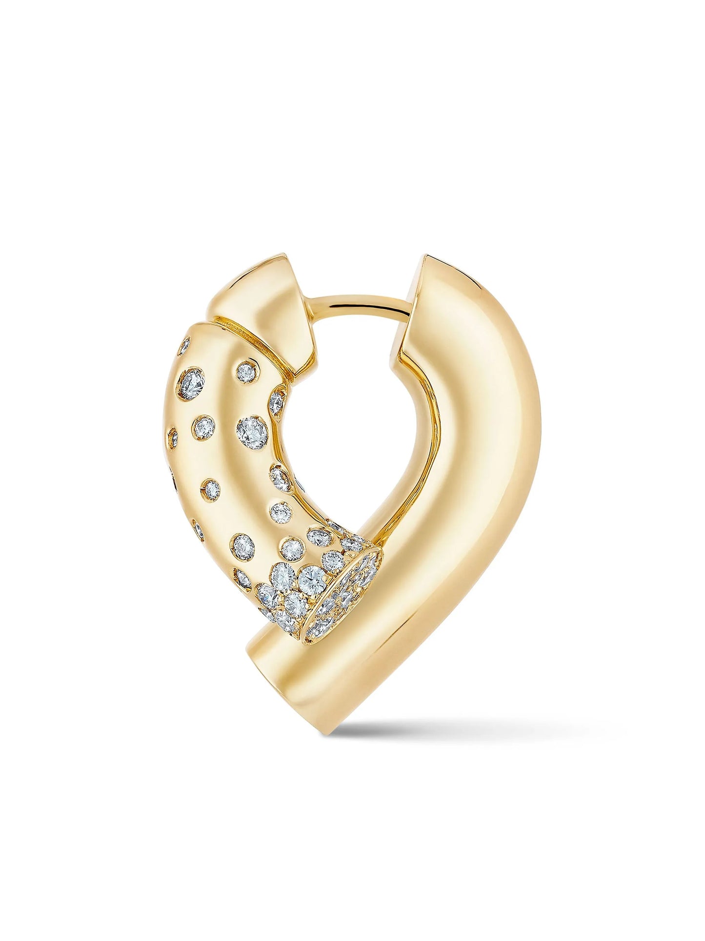 18kt yellow gold Oera diamond hoop earrings