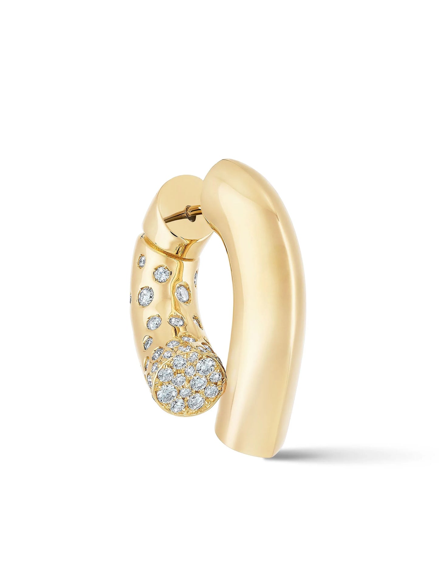 18kt yellow gold Oera diamond hoop earrings