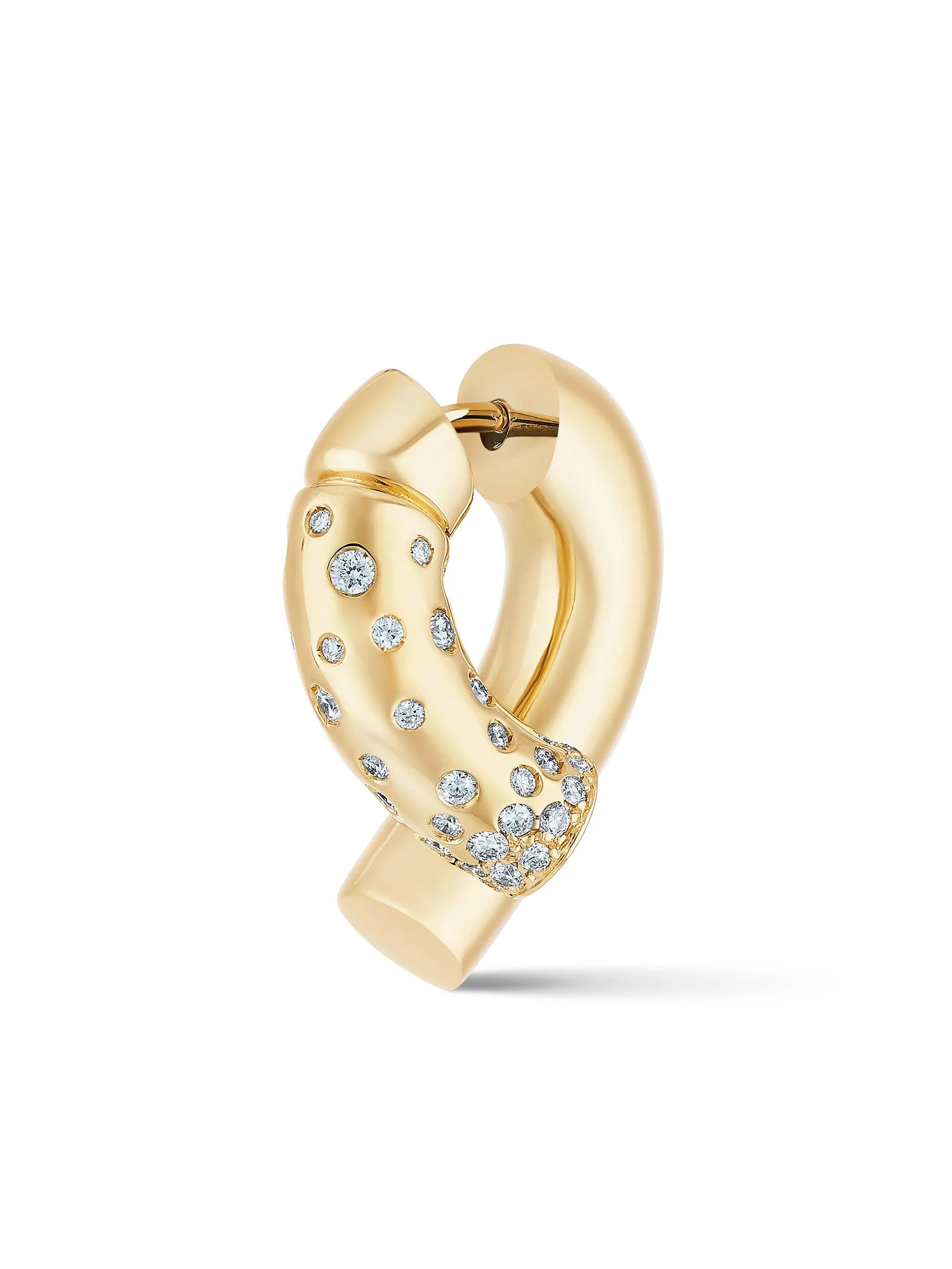 18kt yellow gold Oera diamond hoop earrings