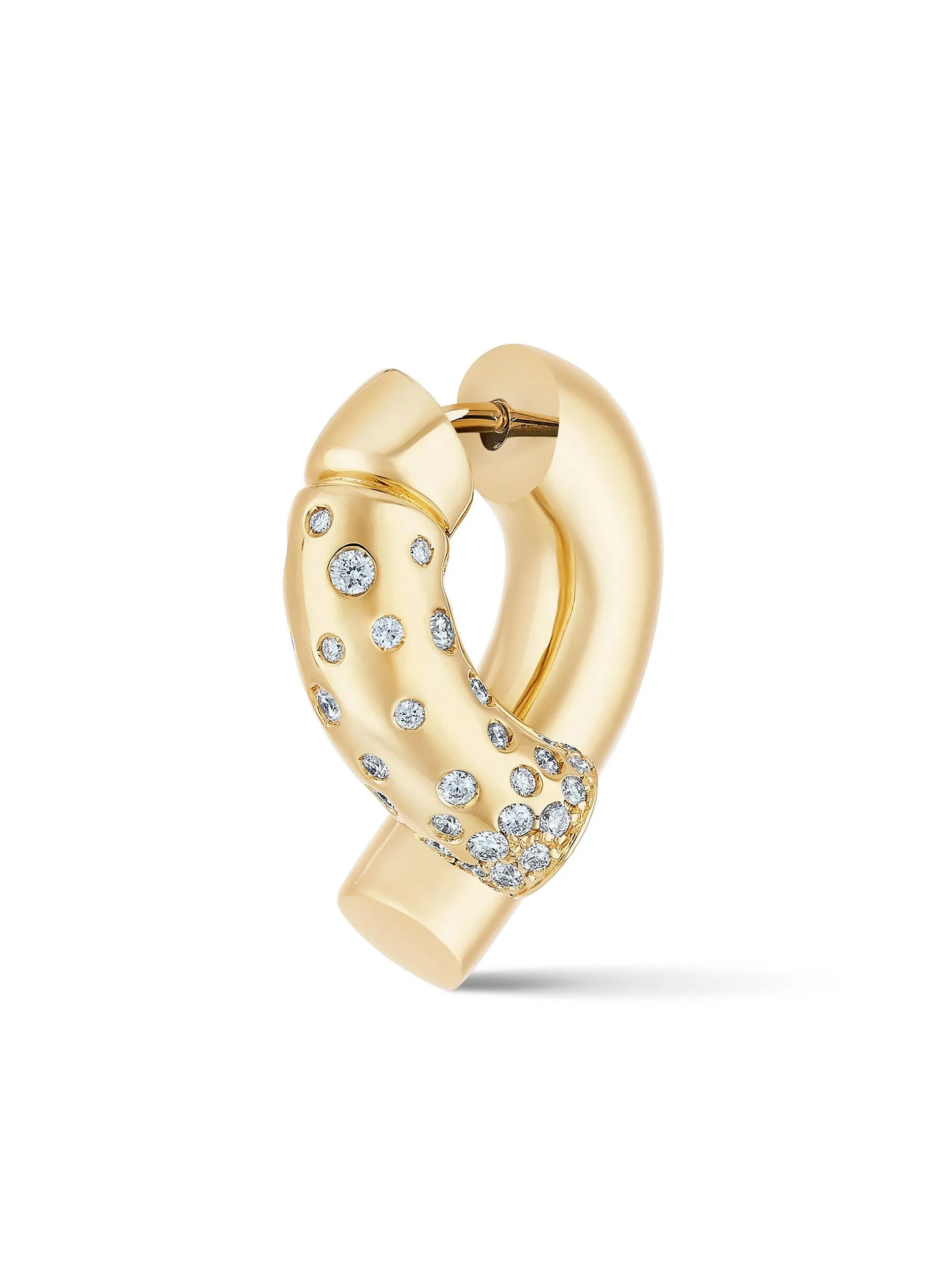 18kt yellow gold Oera diamond hoop earrings