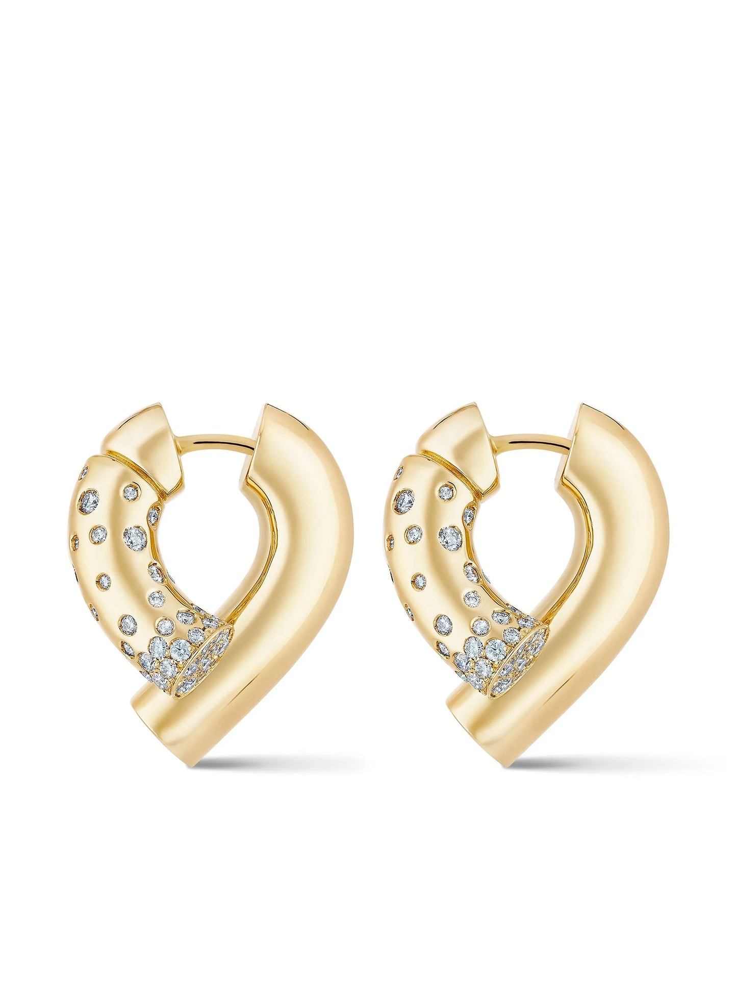 18kt yellow gold Oera diamond hoop earrings