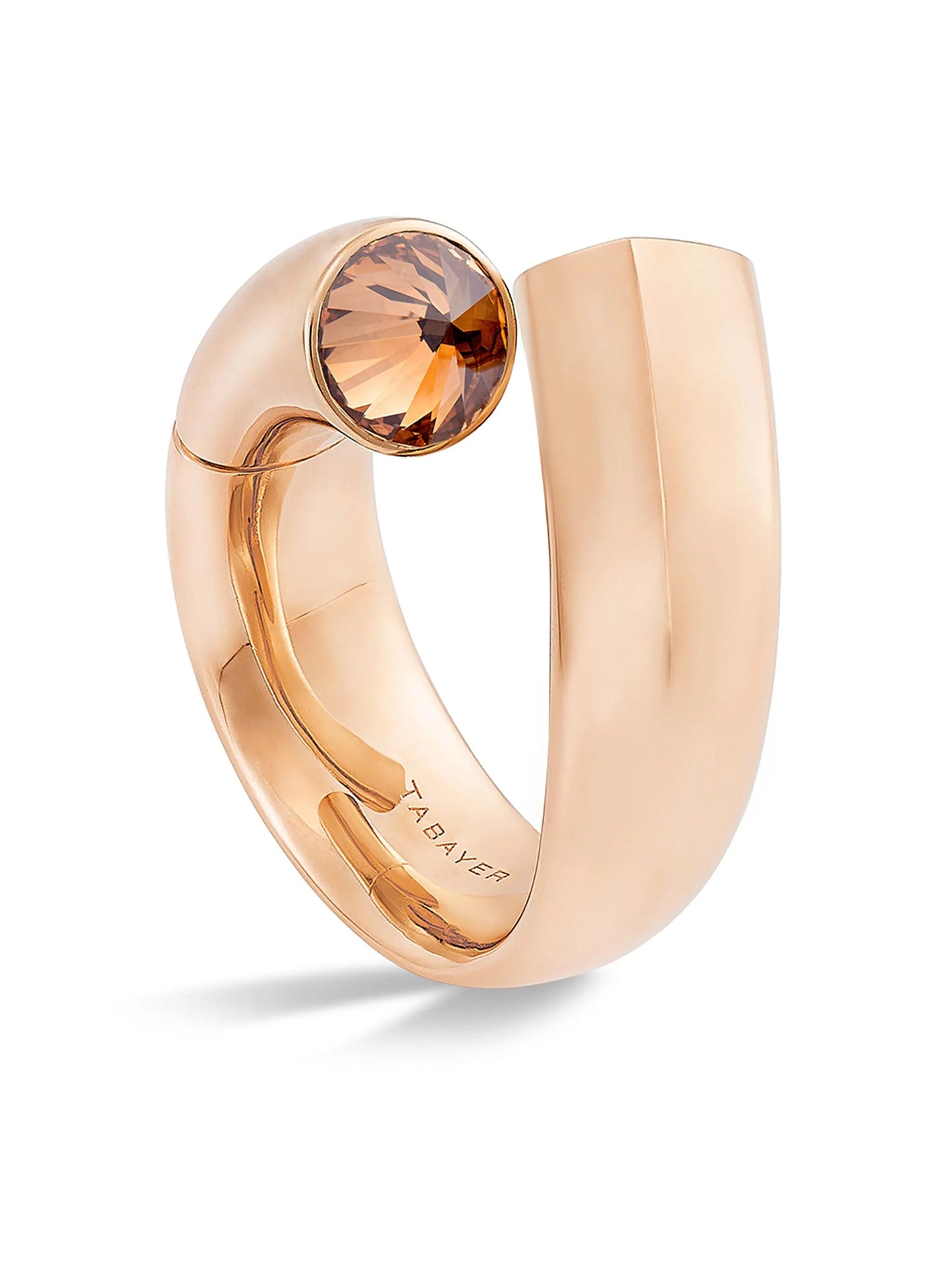 18kt rose gold Large Oera diamond ring