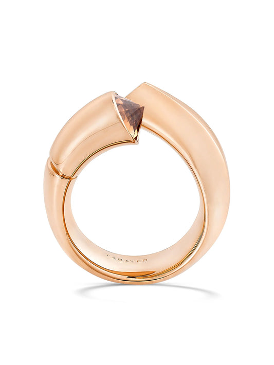 18kt rose gold Large Oera diamond ring