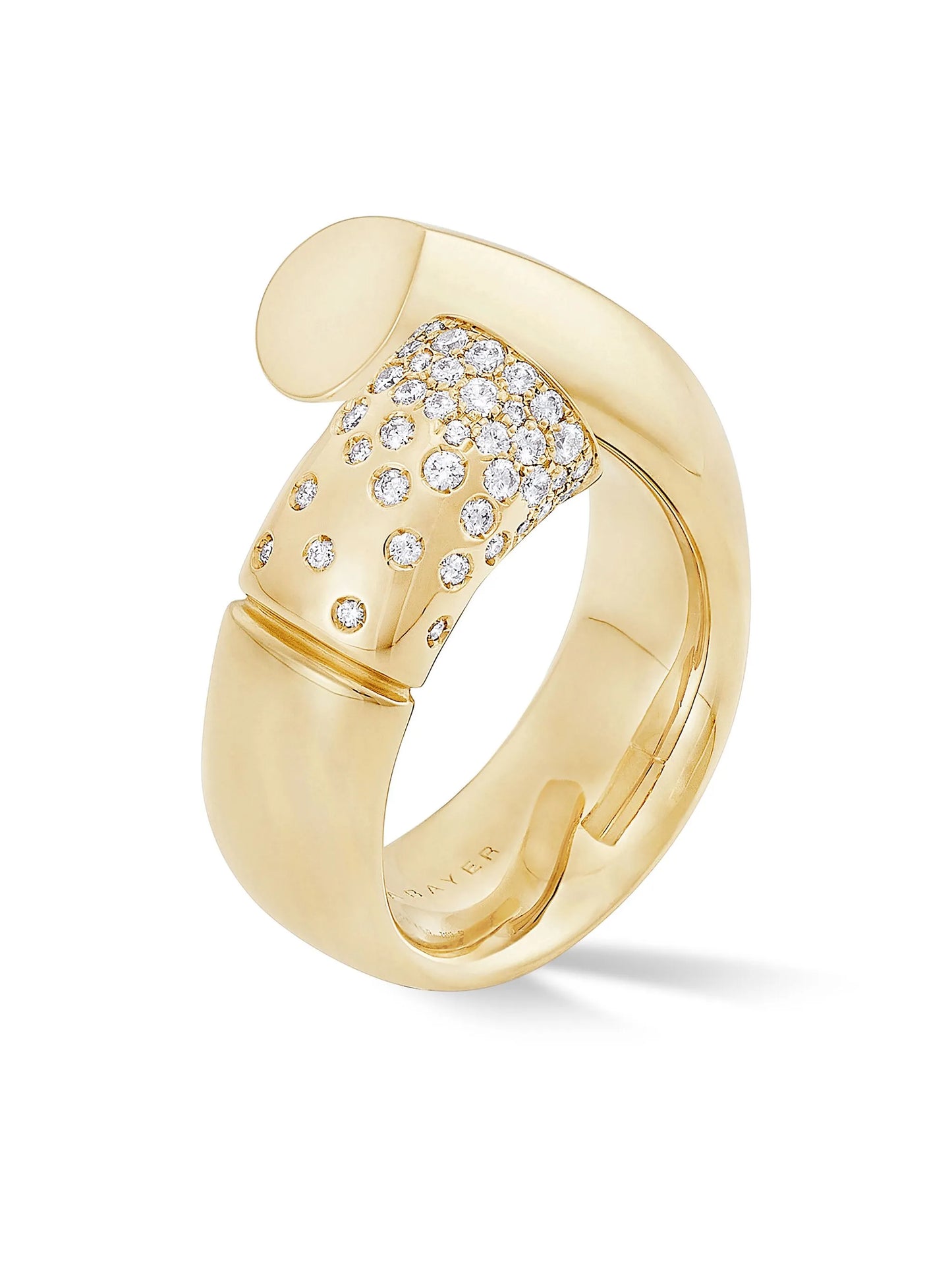 18kt yellow gold large Oera diamond ring