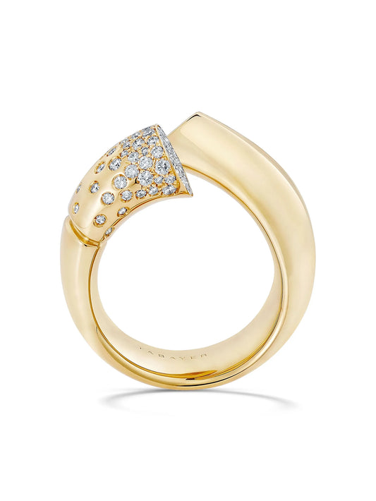 18kt yellow gold large Oera diamond ring