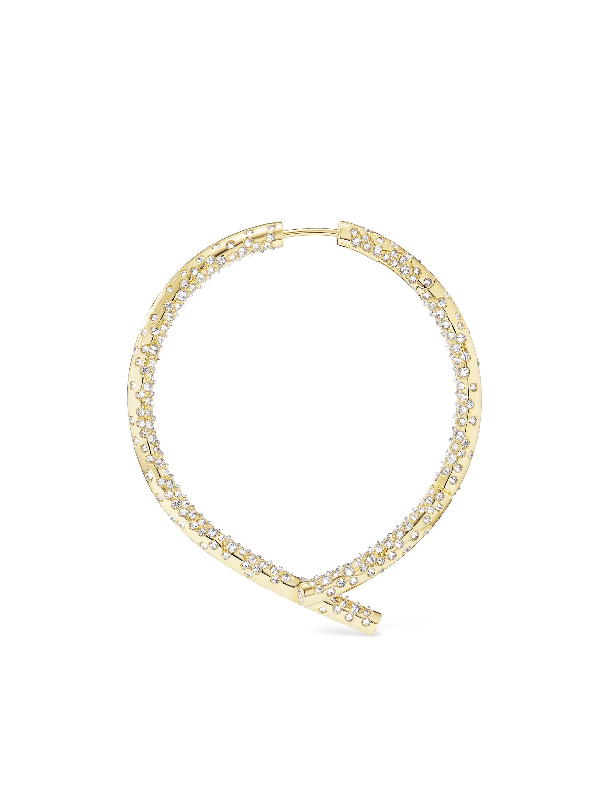 18kt yellow gold Oera Orb diamond hoop earrings