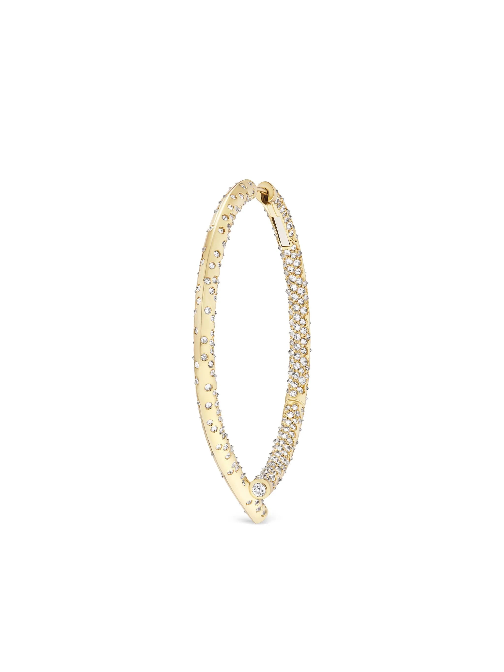 18kt yellow gold Oera Orb diamond hoop earrings