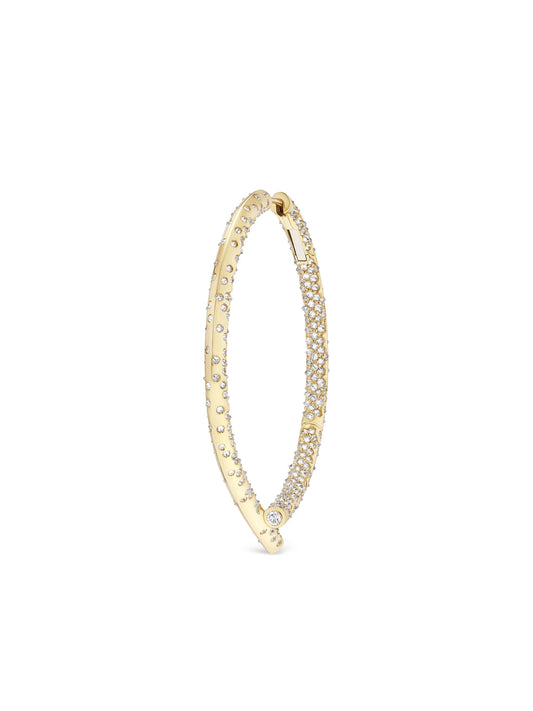 18kt yellow gold Oera Orb diamond hoop earrings