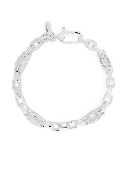 crystal-embellished chain-link bracelet