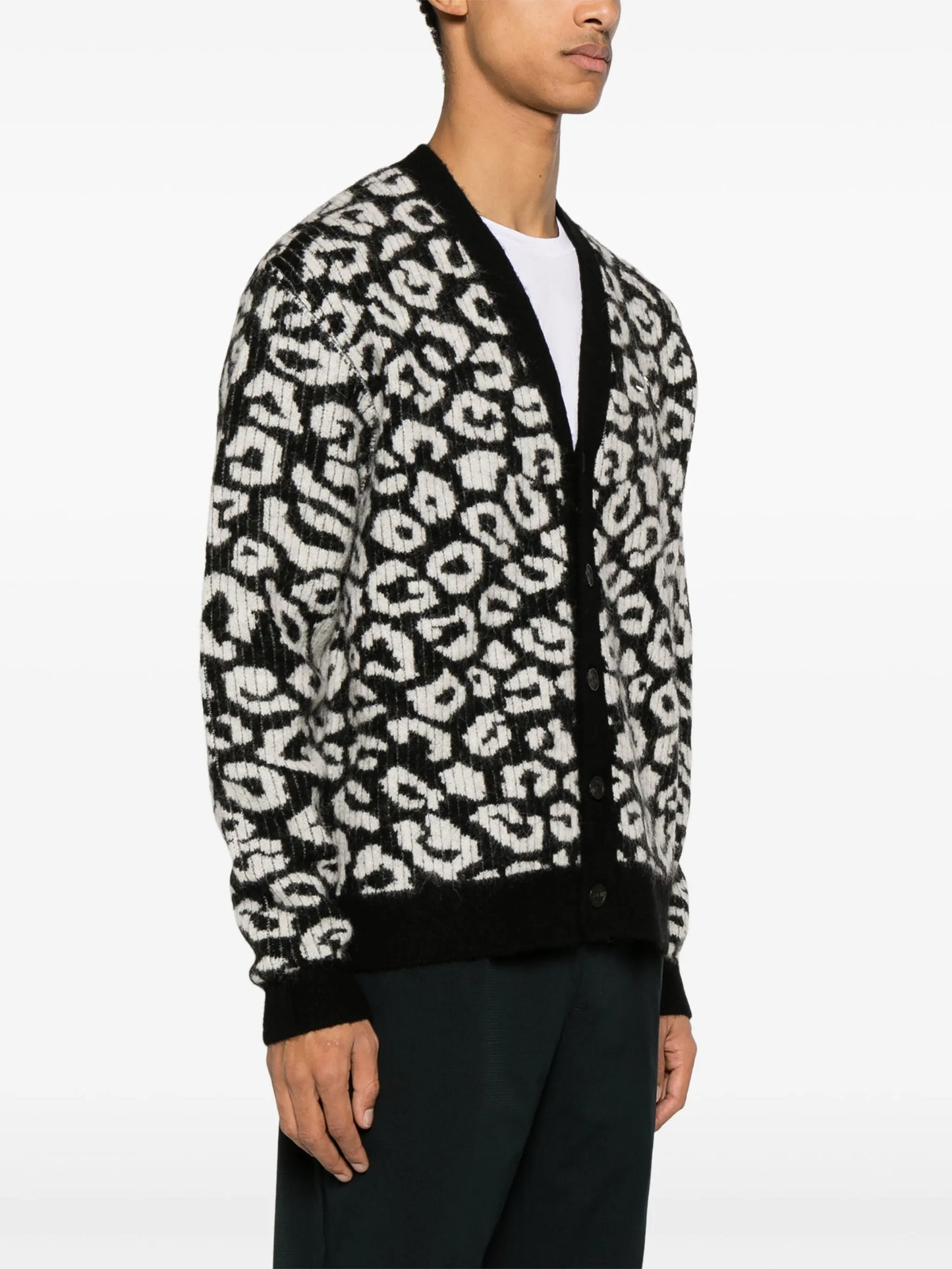 Frederic patterned-jacquard cardigan