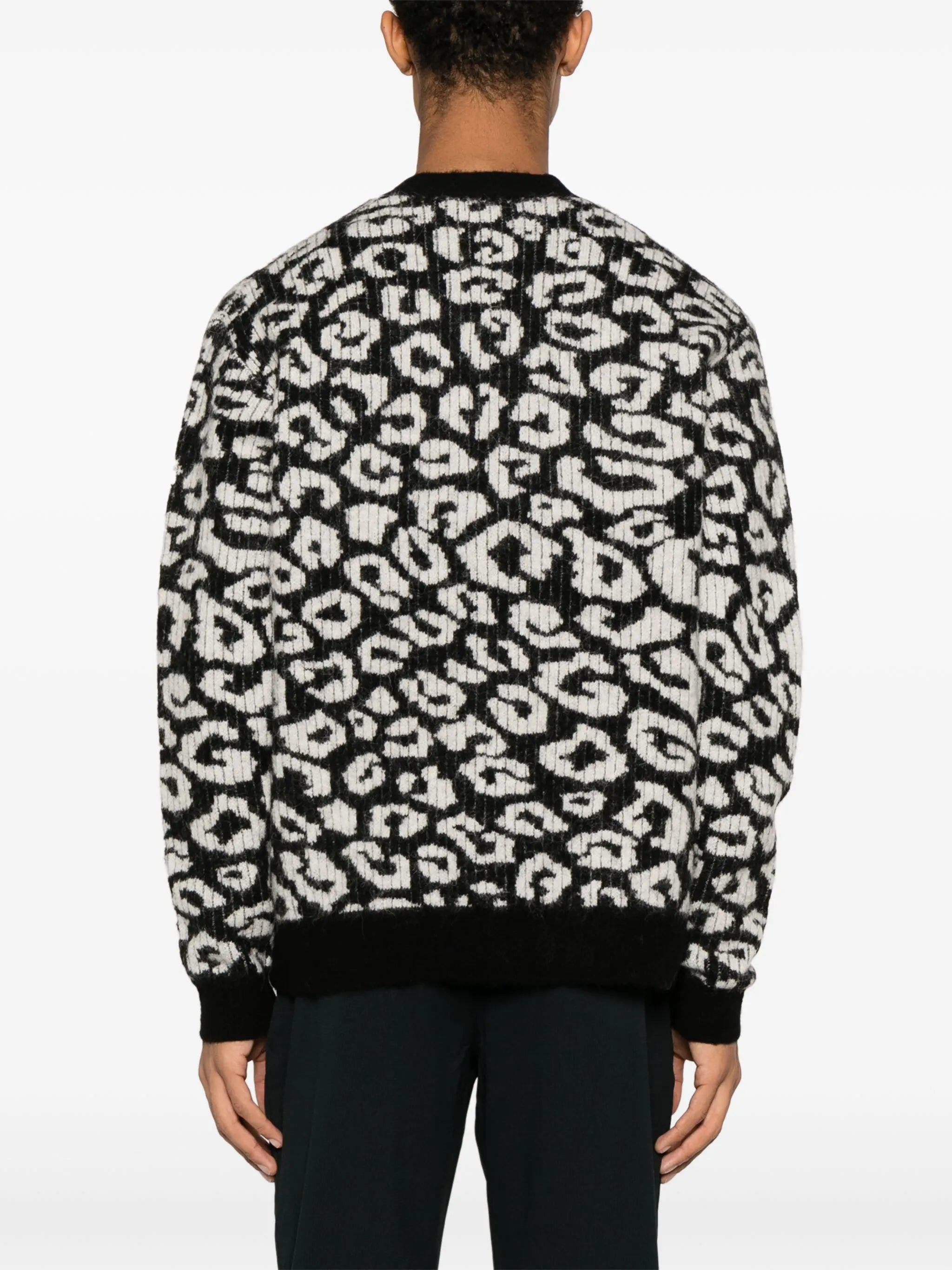 Frederic patterned-jacquard cardigan