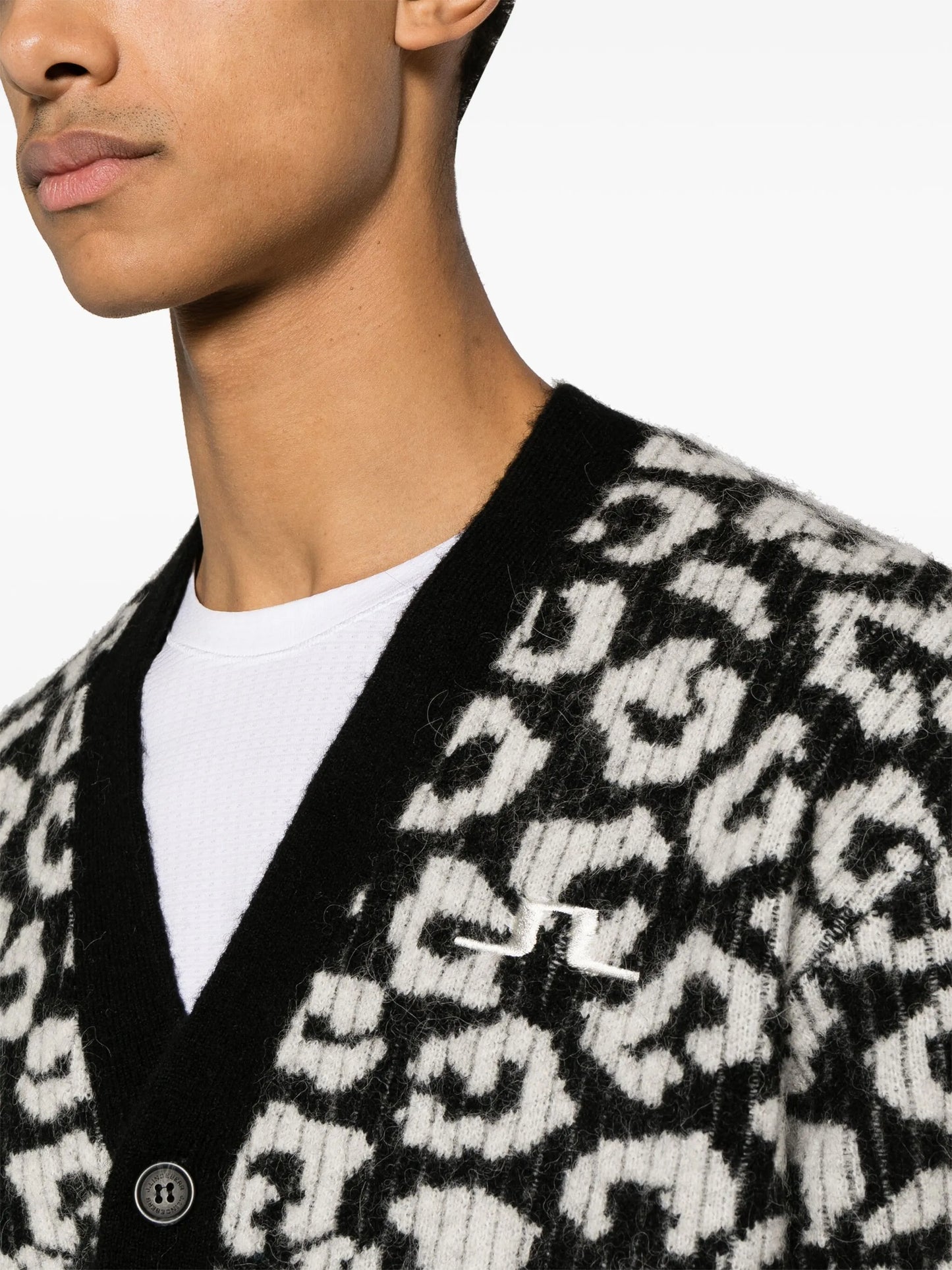 Frederic patterned-jacquard cardigan