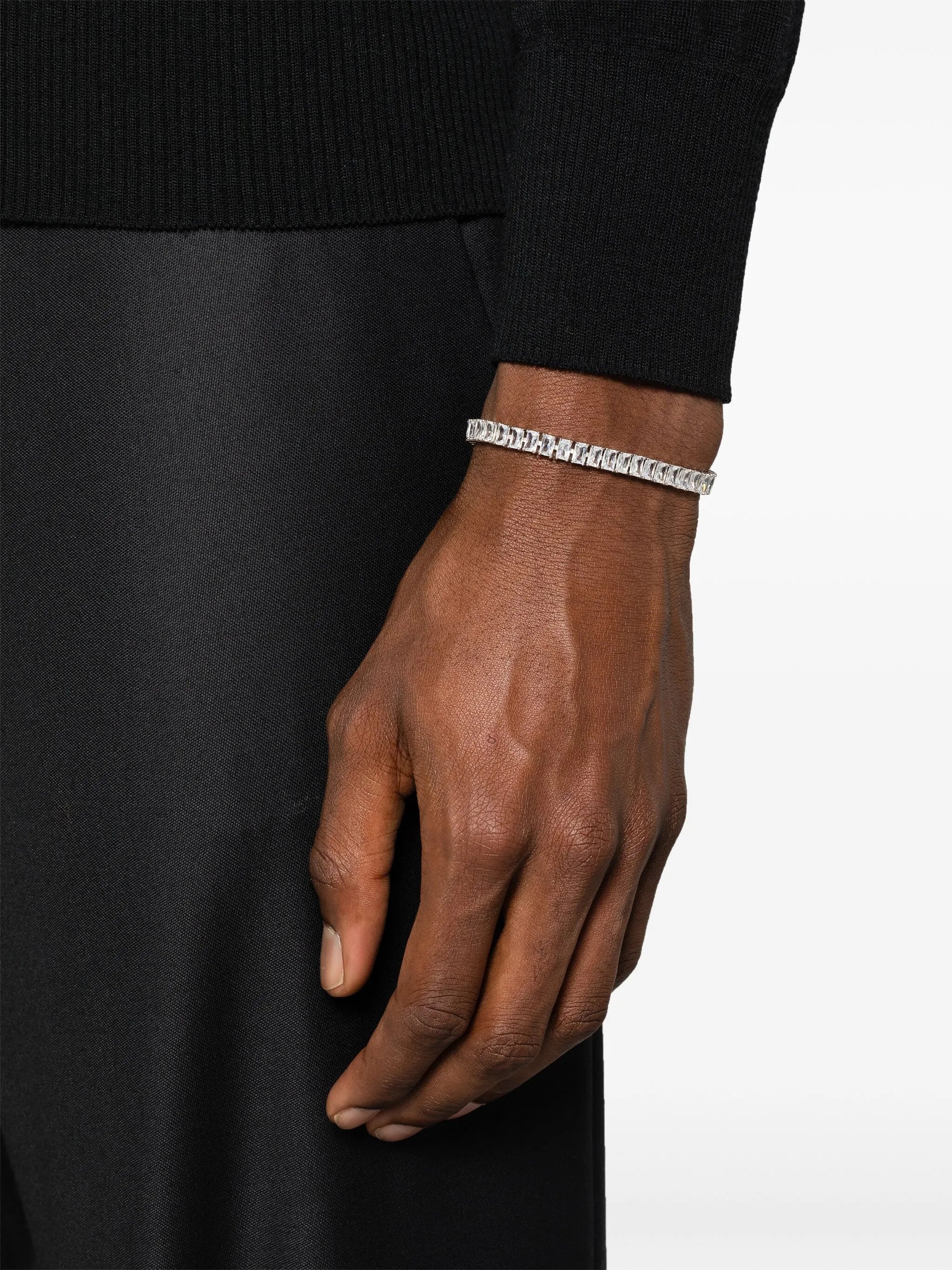 emerald-cut tennis-chain bracelet