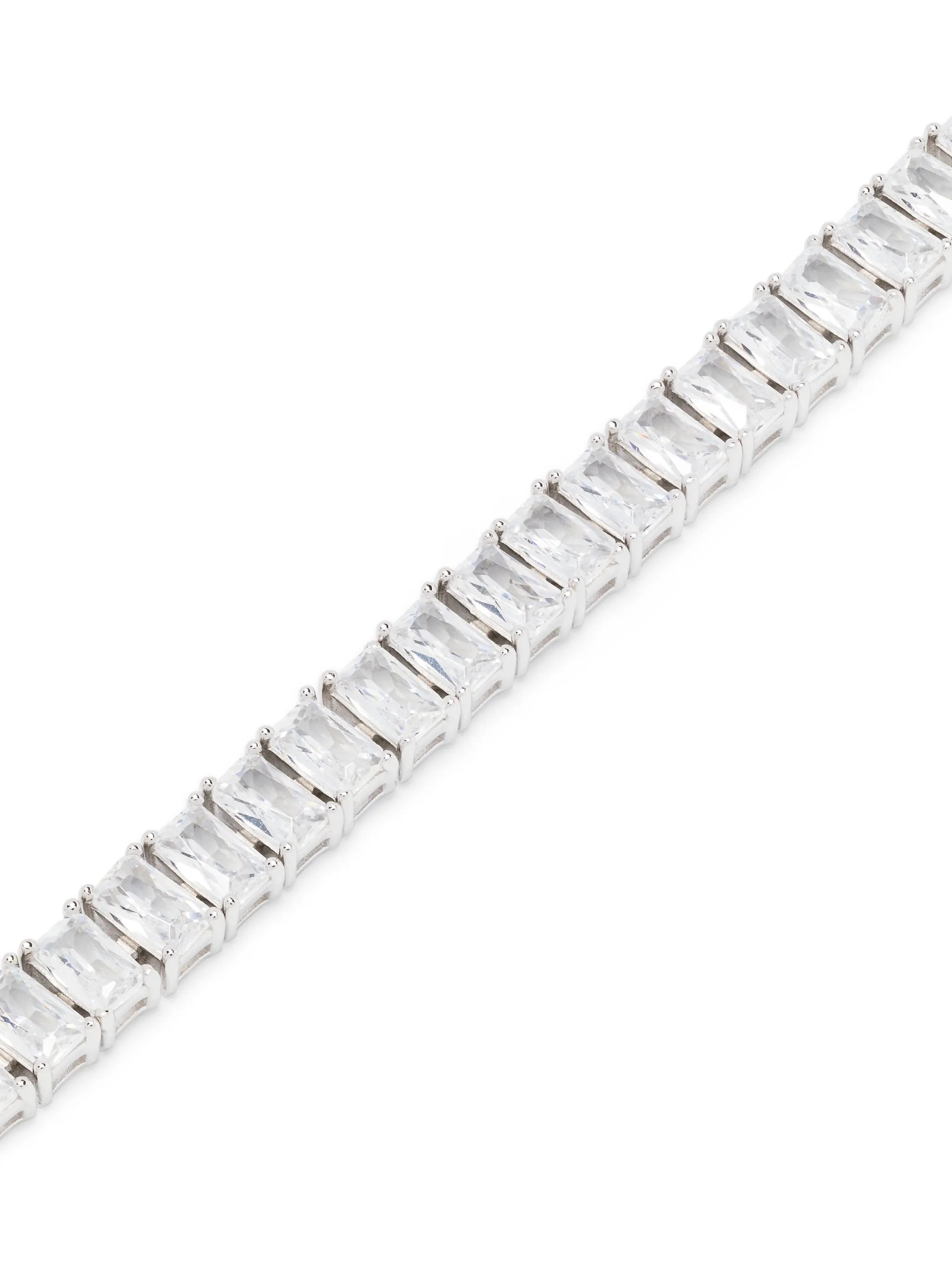 emerald-cut tennis-chain bracelet
