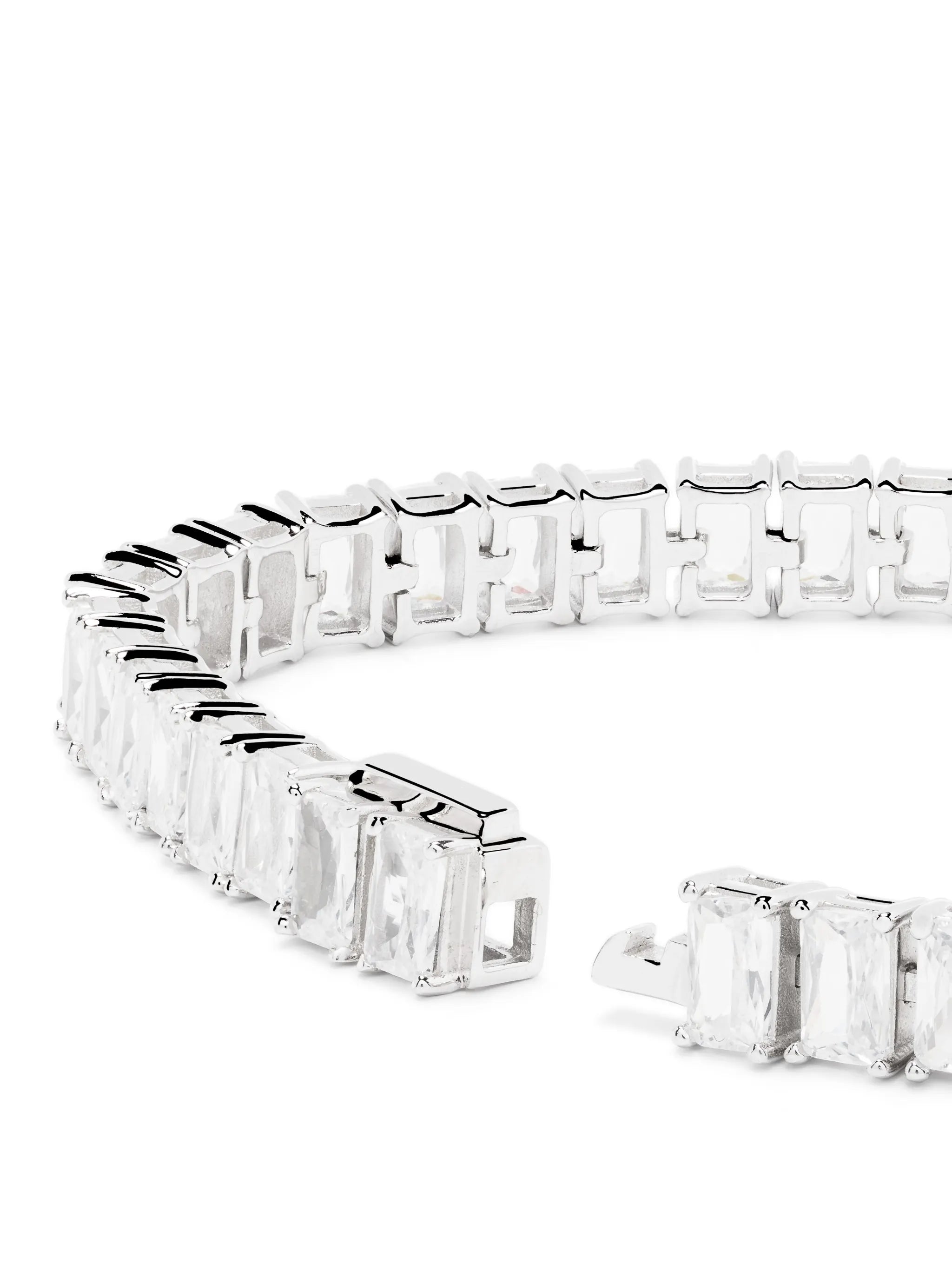 emerald-cut tennis-chain bracelet