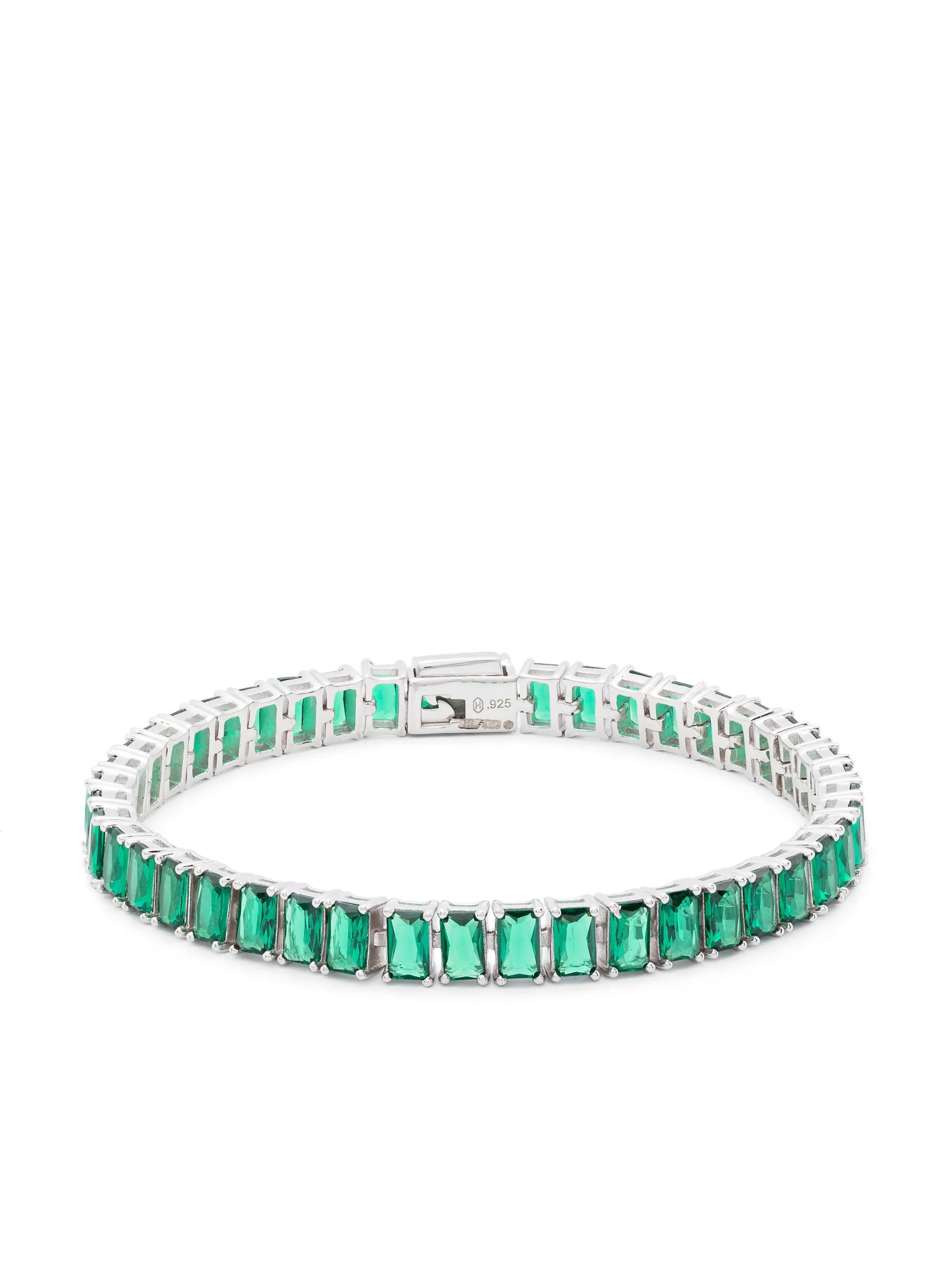 emerald-cut tennis-chain bracelet
